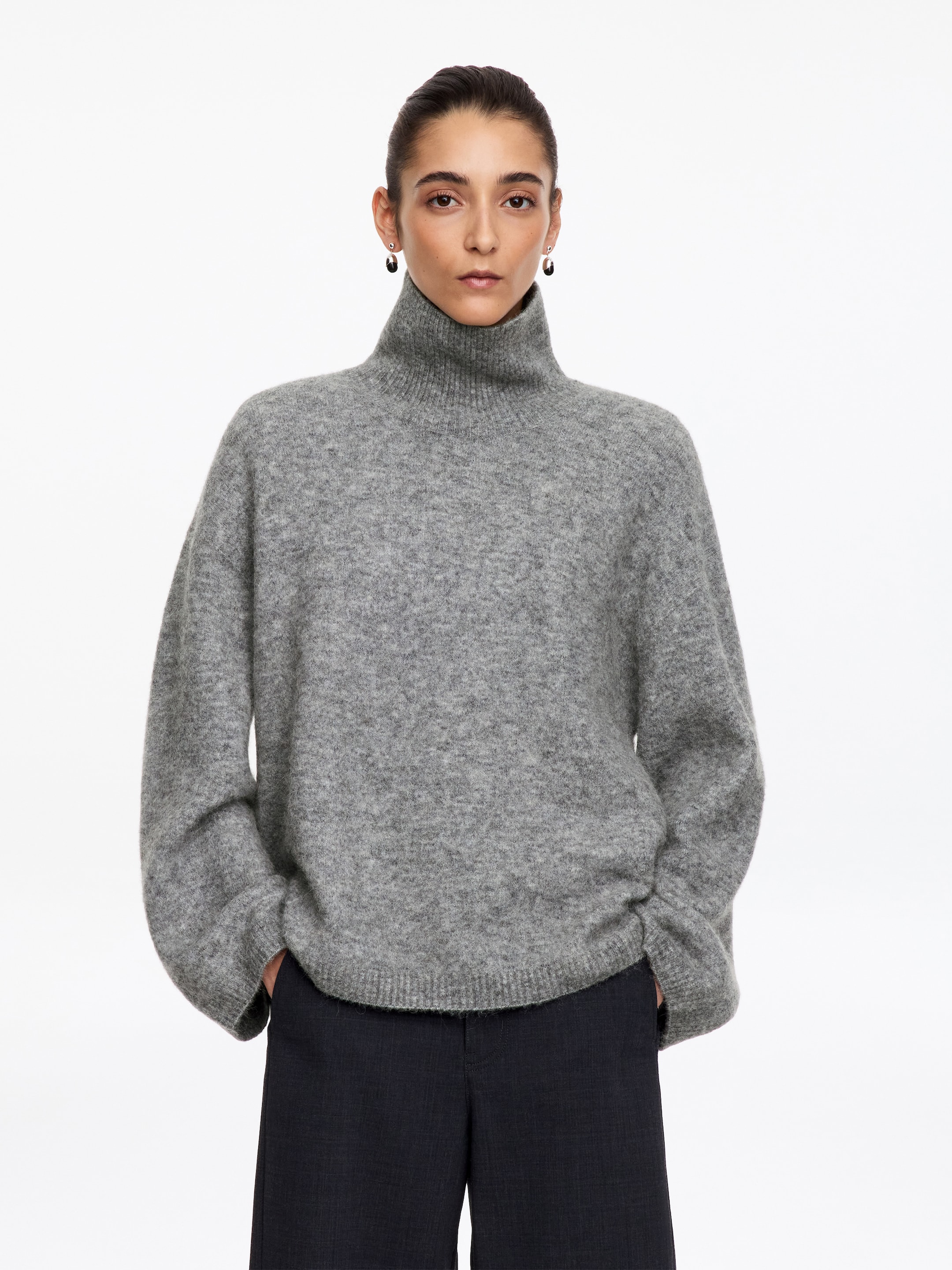 Maglione a collo alto - Grigio - Oversize - women - StillMedia/Lookbook - 2