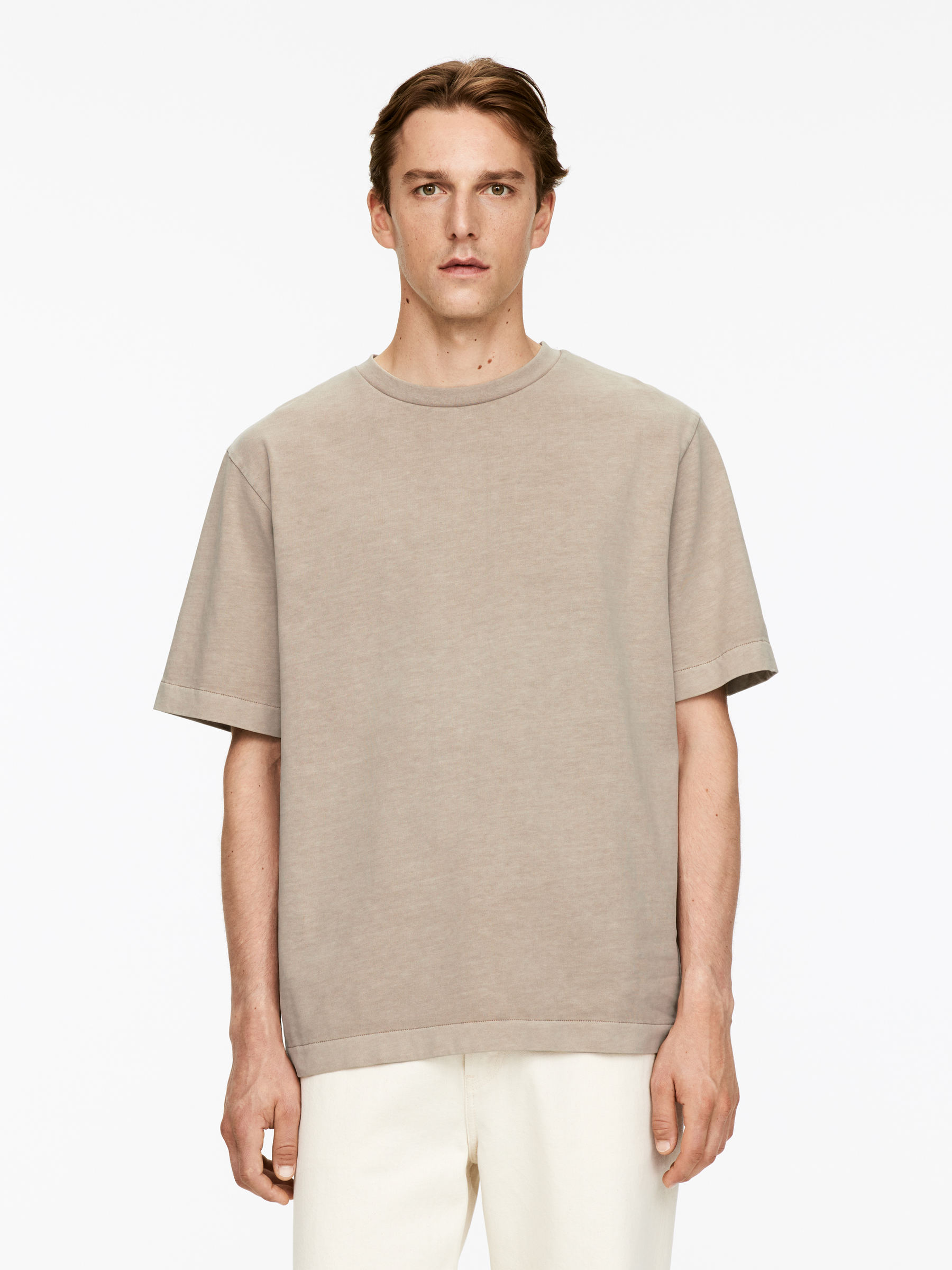 Relaxed T-Shirt-#A49B8B-16107