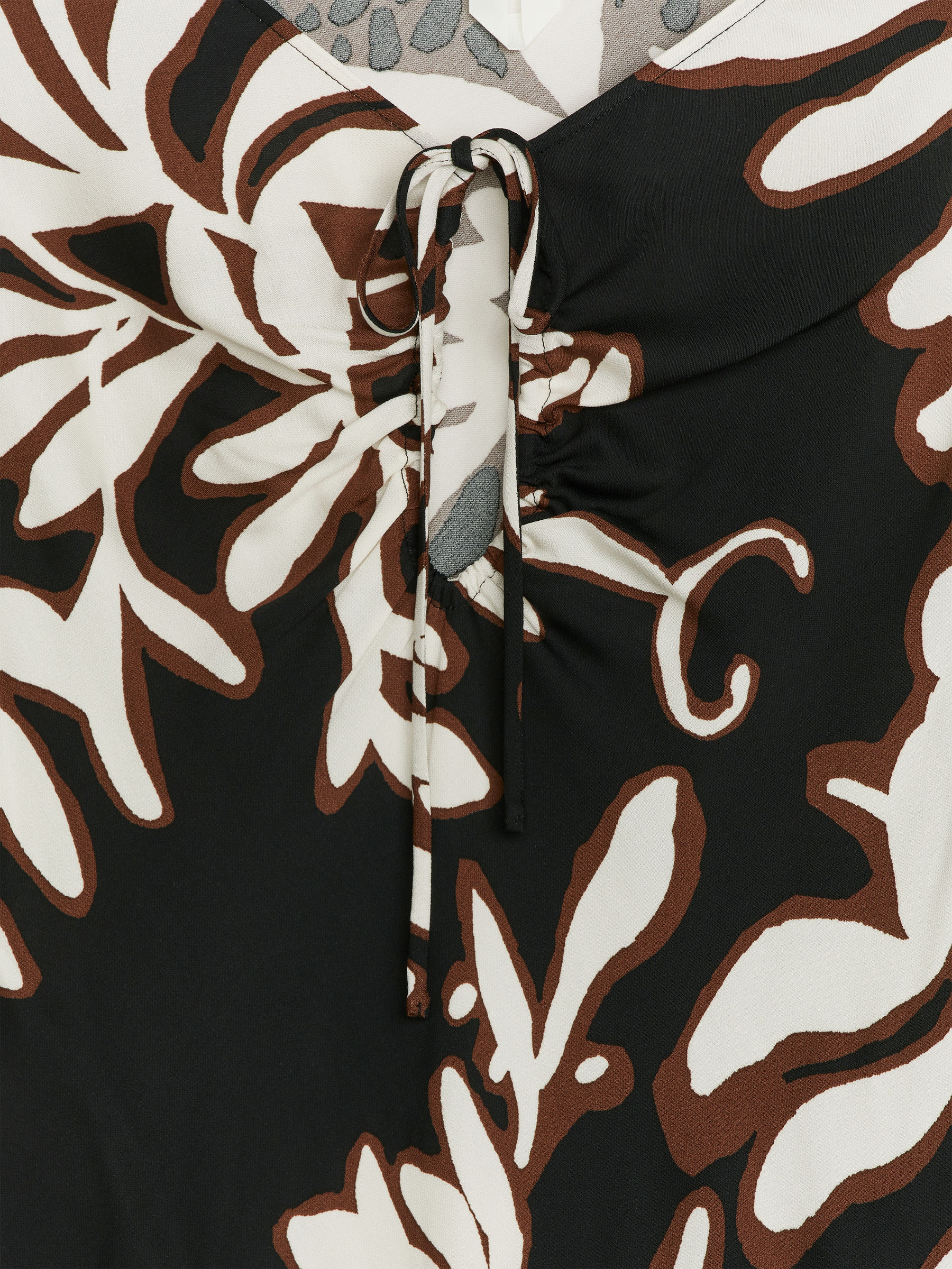 Maxivestido drapeado - Negro/blanco - Corte ajustado - Women - StillMedia/DescriptiveDetail - 1