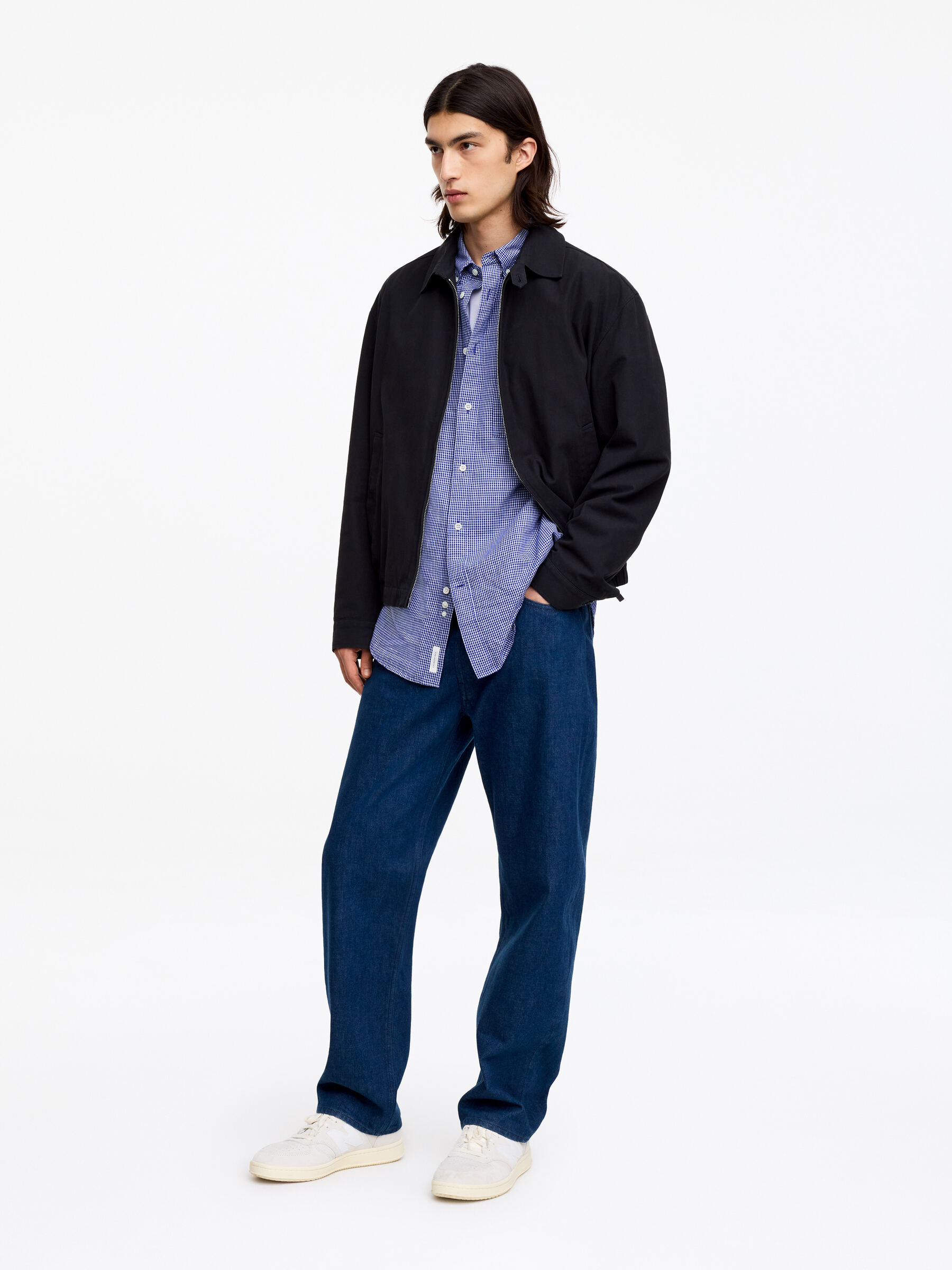 Relaxed Cotton Linen Shirt - Blue/Checkered - Relaxed fit - Men - StillMedia/Lookbook - 3