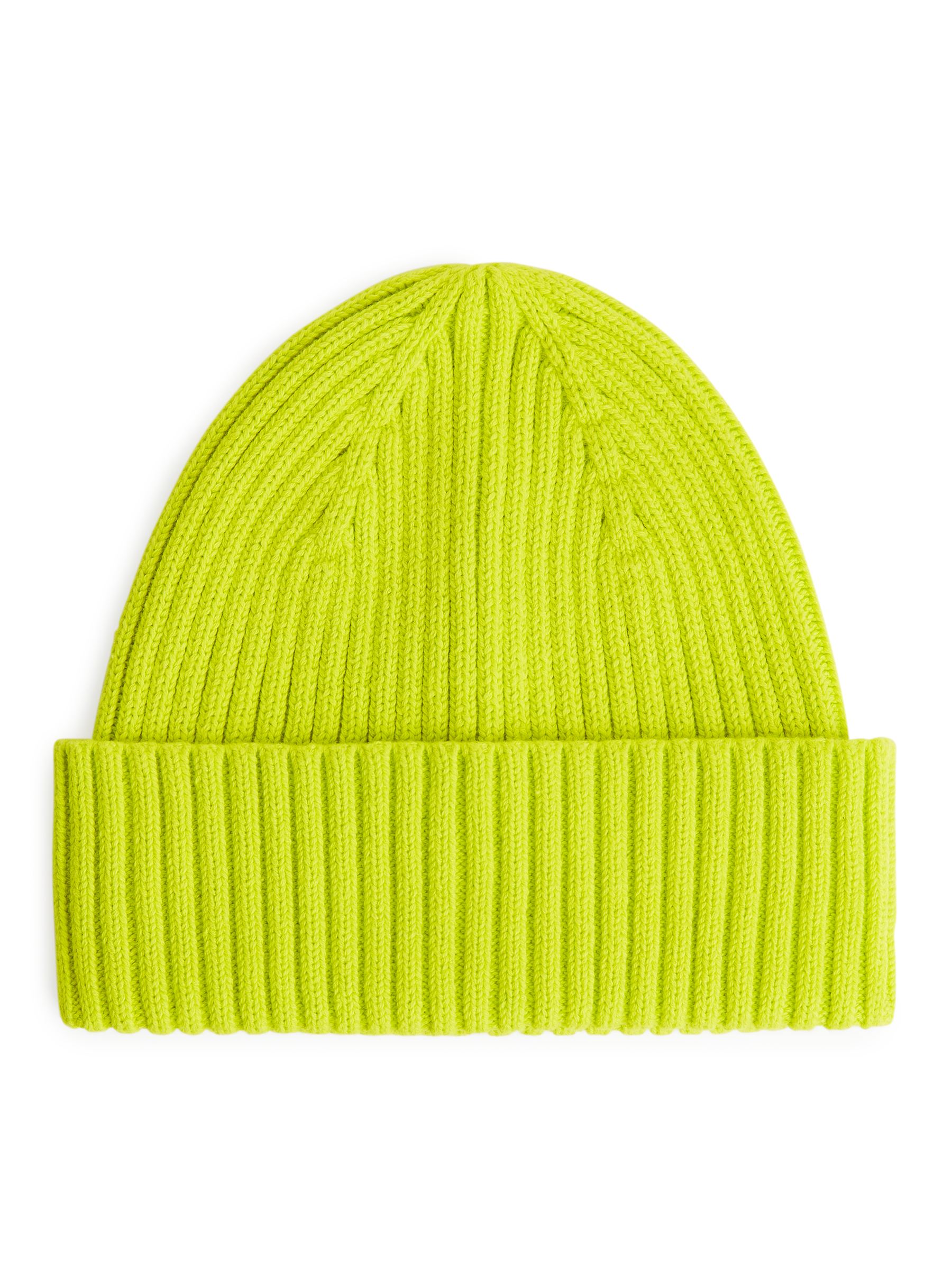 Rib Knit Beanie - Neon Yellow - Children - StillMedia/DescriptiveStillLife - 1