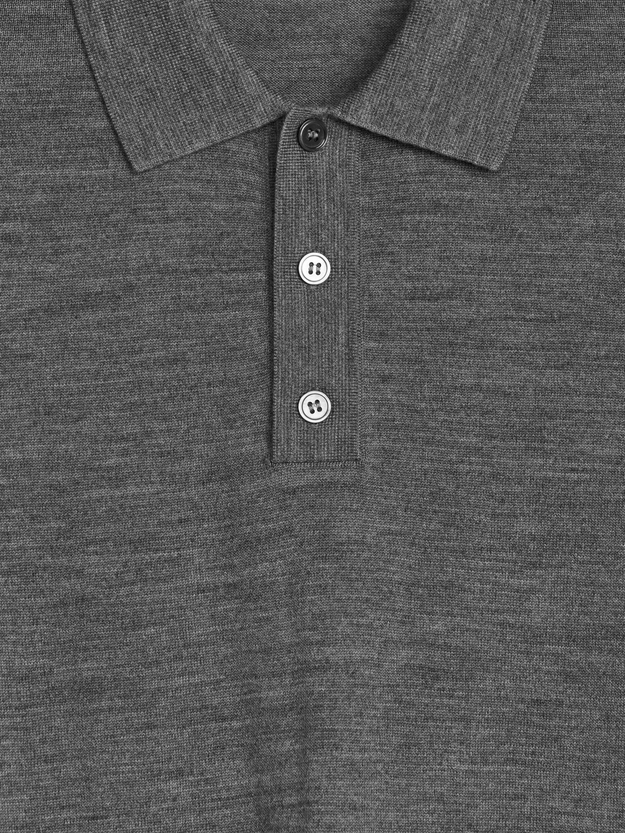 Se større billede: Merino Polotrøje - Gråmeleret - HERRE | H&M DK 2