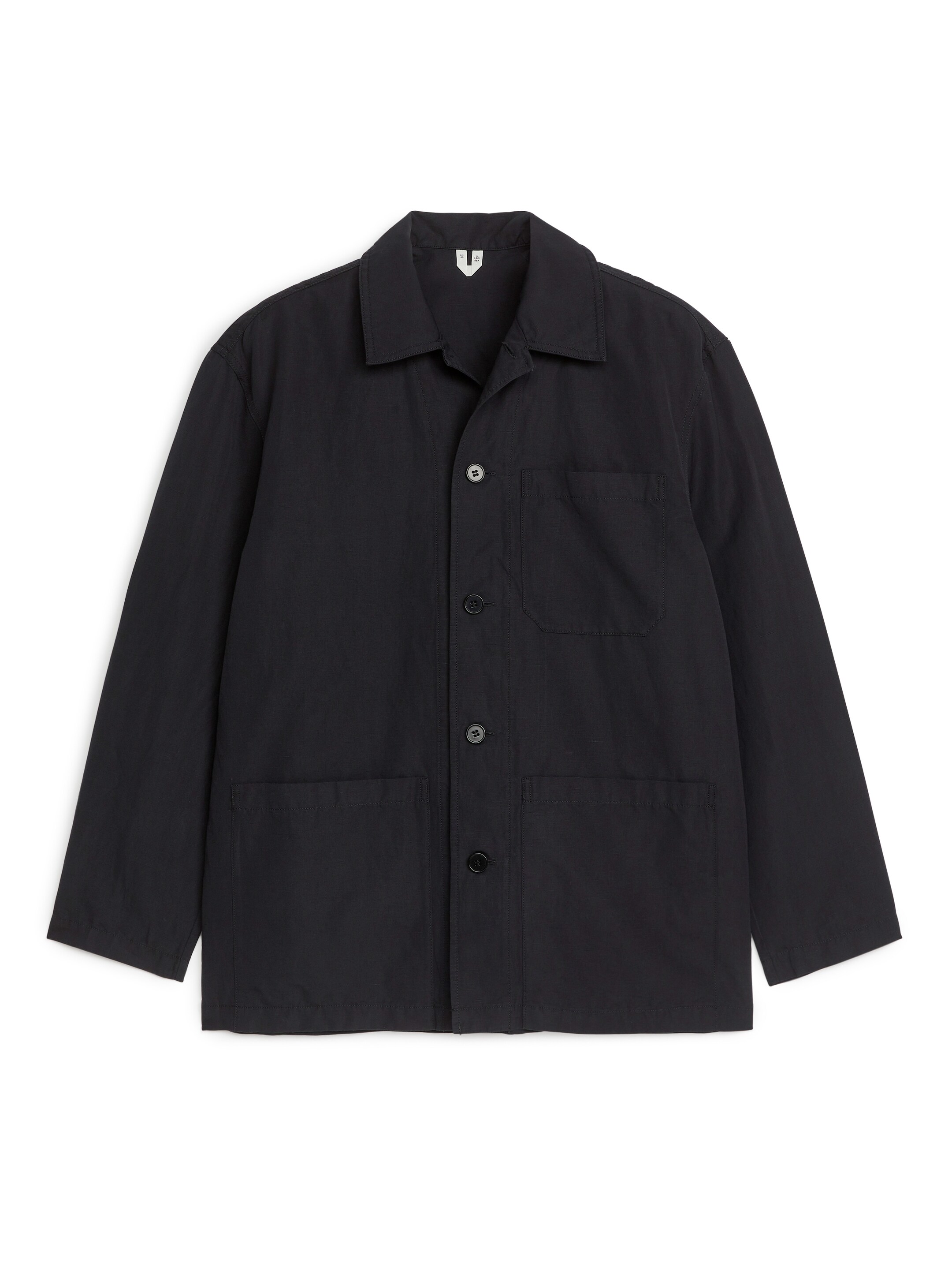 Größeres Bild anzeigen: Overshirt aus Baumwolle und Leinen - Schwarz - Men | H&M AT 1