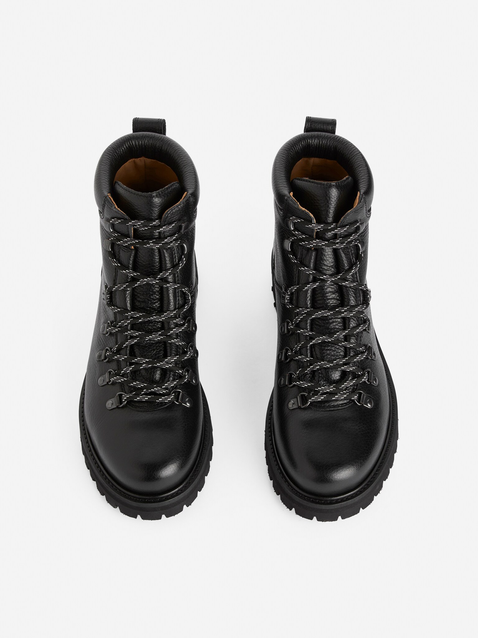 Bottes de randonnée en cuir - Noir/Marron foncé - 2