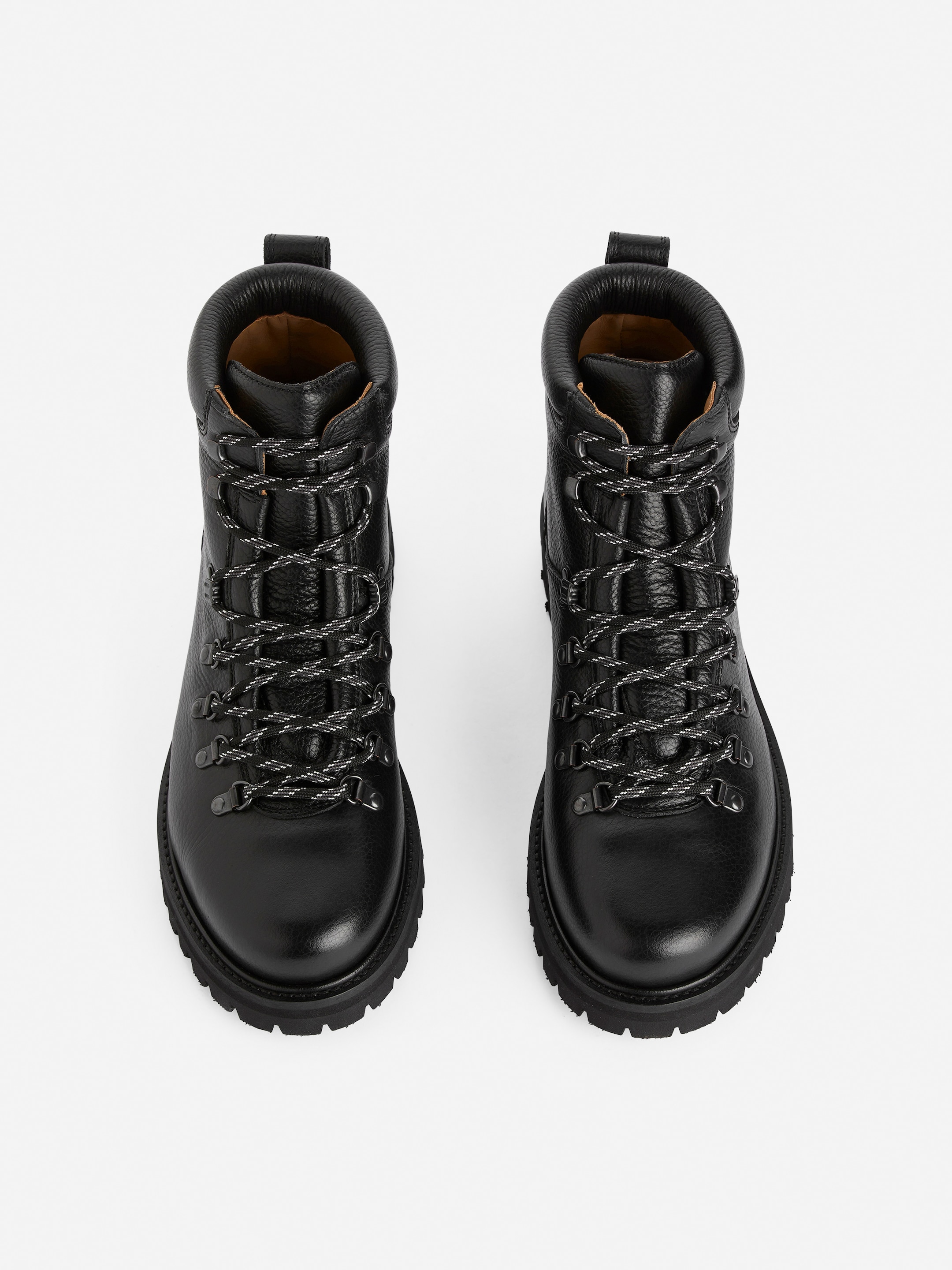View larger image: Leather Hiking Boots - Black - Men | H&M GB 2