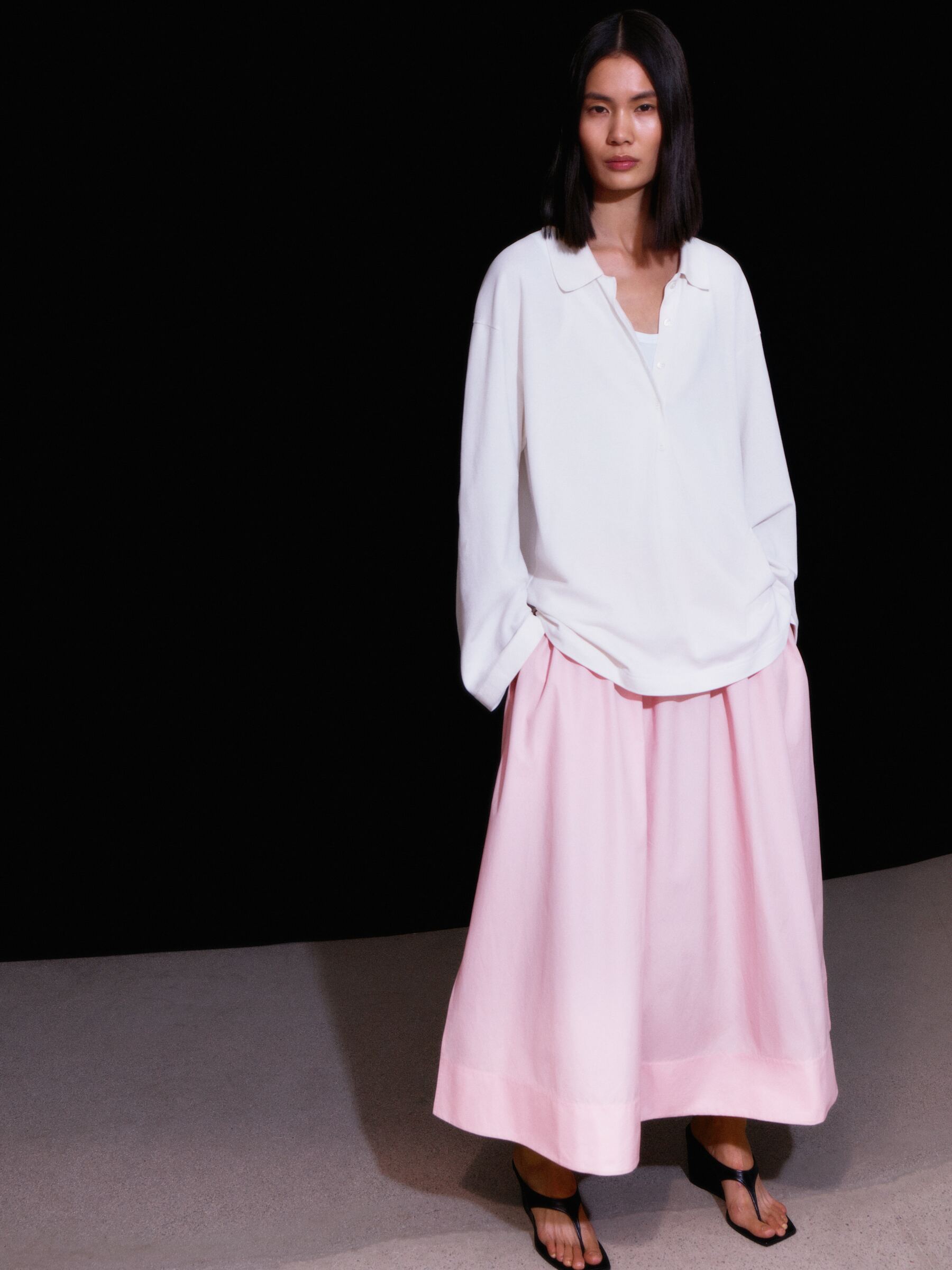 Bawełniana spódnica midi - Różowy - Fason normalny - Women - StillMedia/Environmental - 1