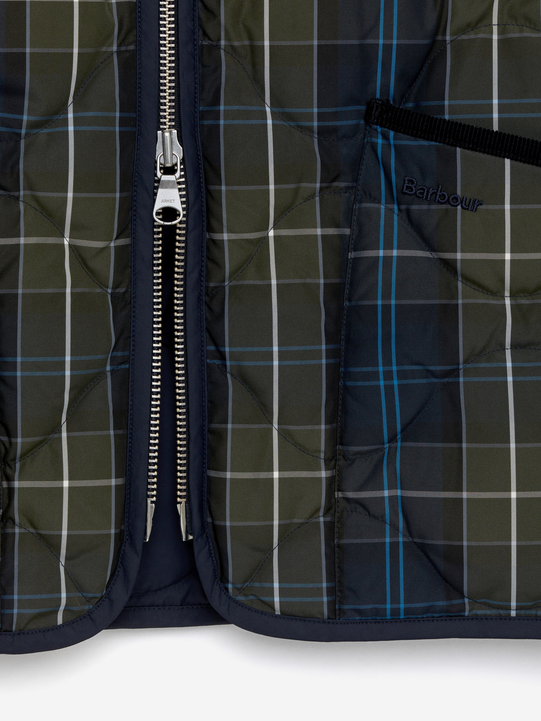 Pikowana kurtka ARKET and Barbour - Ciemnozielony/krata - Fason normalny - Men - StillMedia/DescriptiveDetail - 3