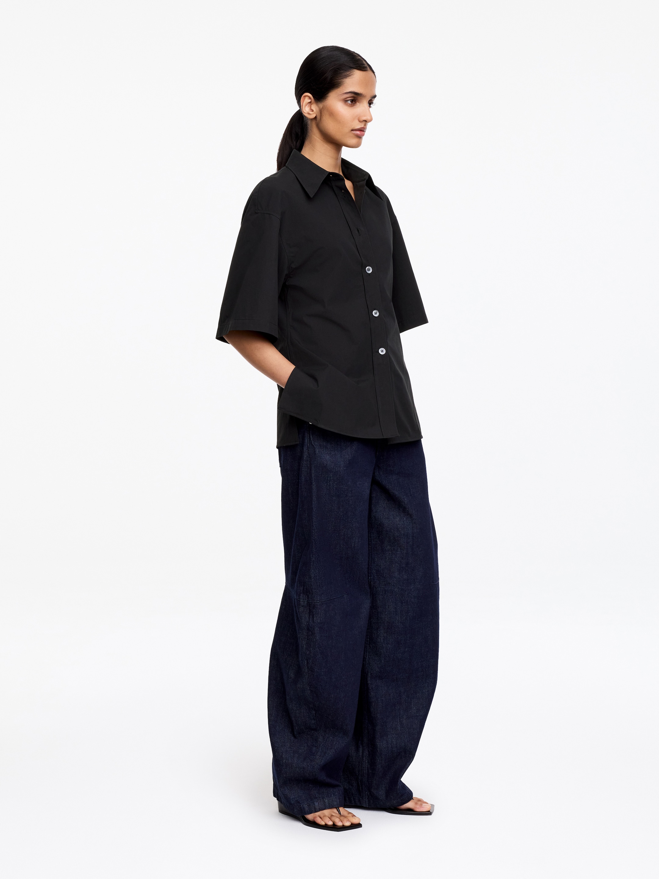 Camisa de manga corta - Negro - Corte estándar - Women - StillMedia/Lookbook - 2