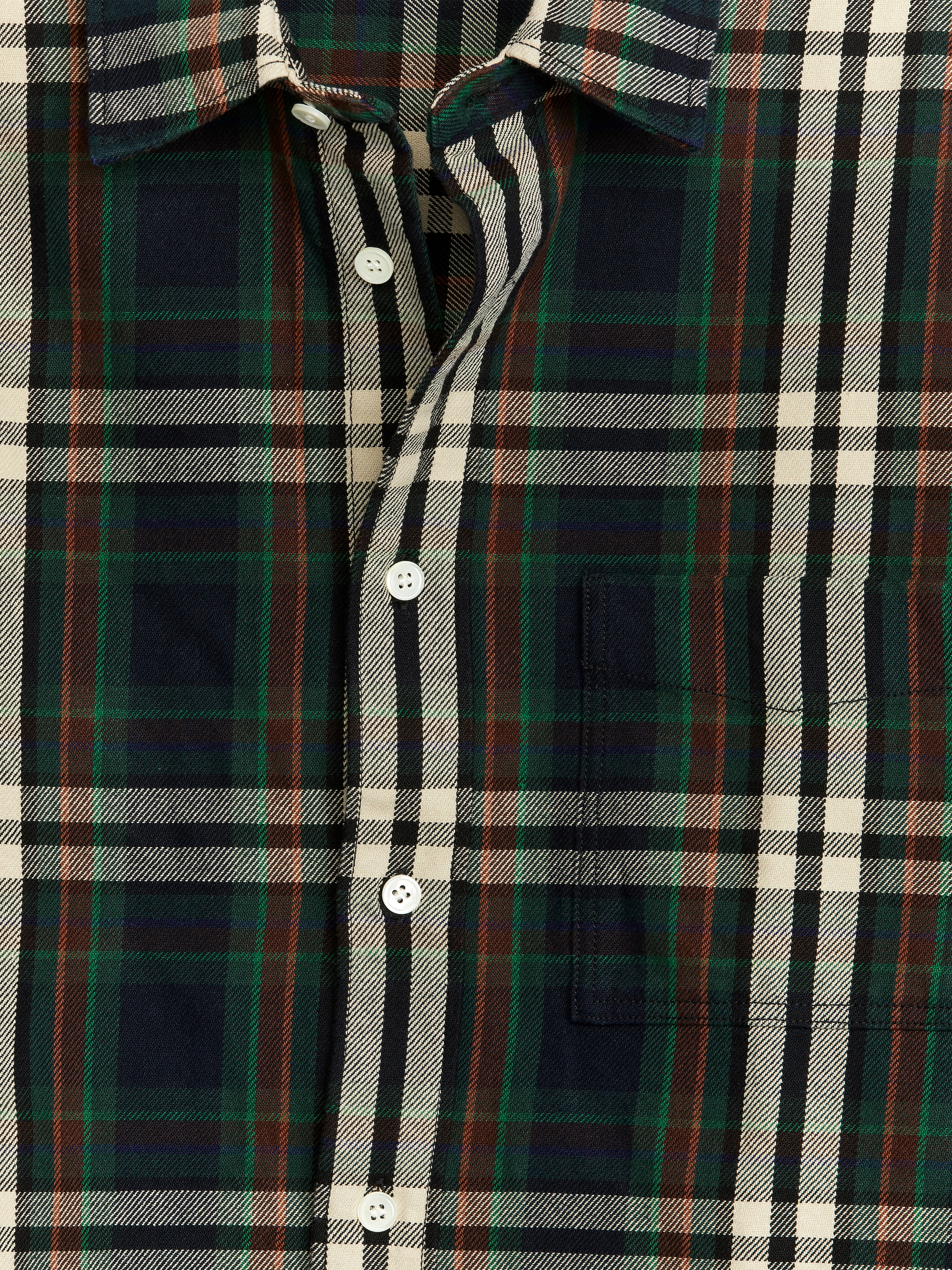 Flanellskjorta - Mörkblå/grön - Loose fit - Men - StillMedia/DescriptiveDetail - 1