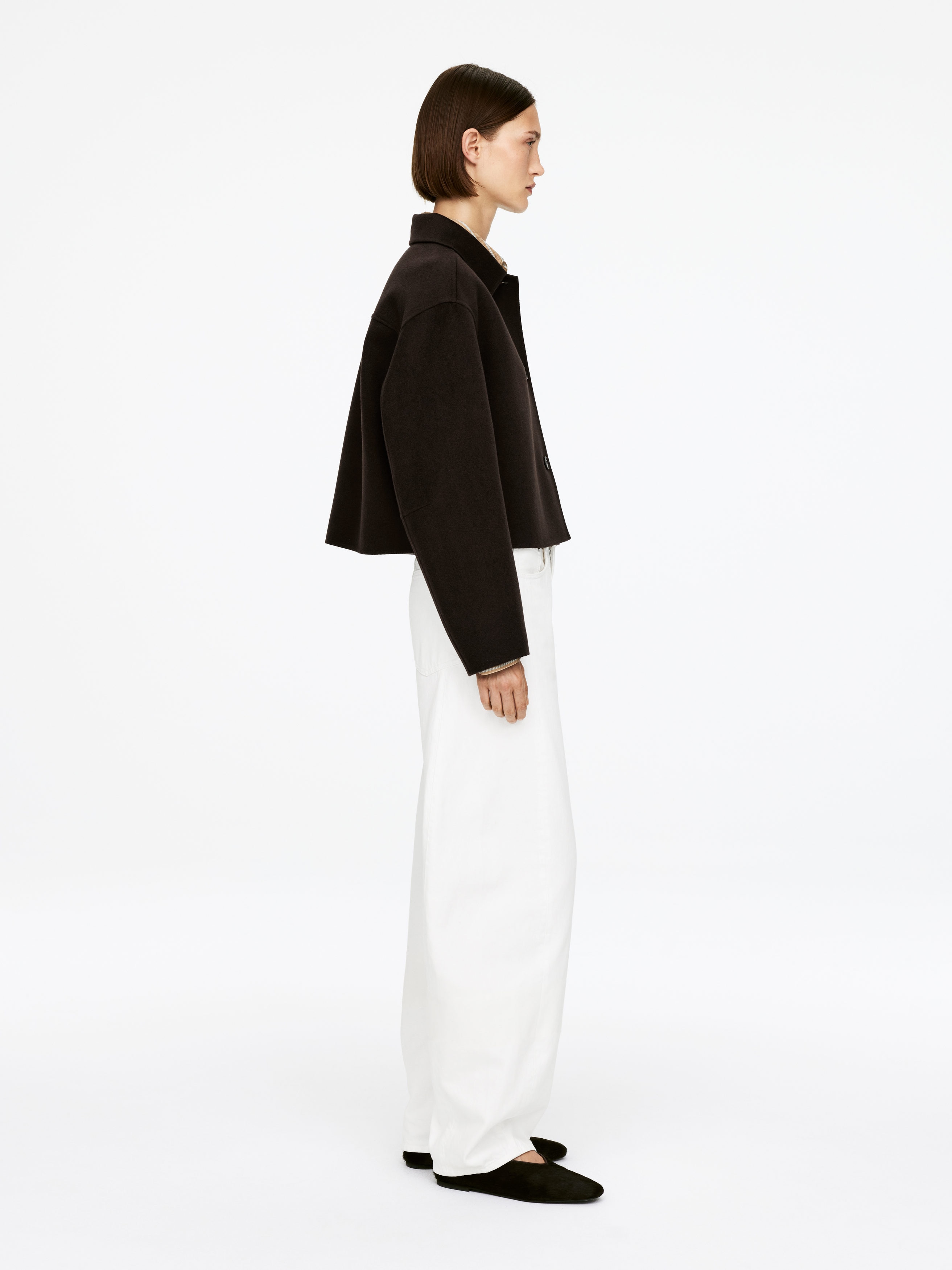 Doublé Wool-Blend Overshirt - Dark Brown - Regular fit - Women - StillMedia/Lookbook - 6