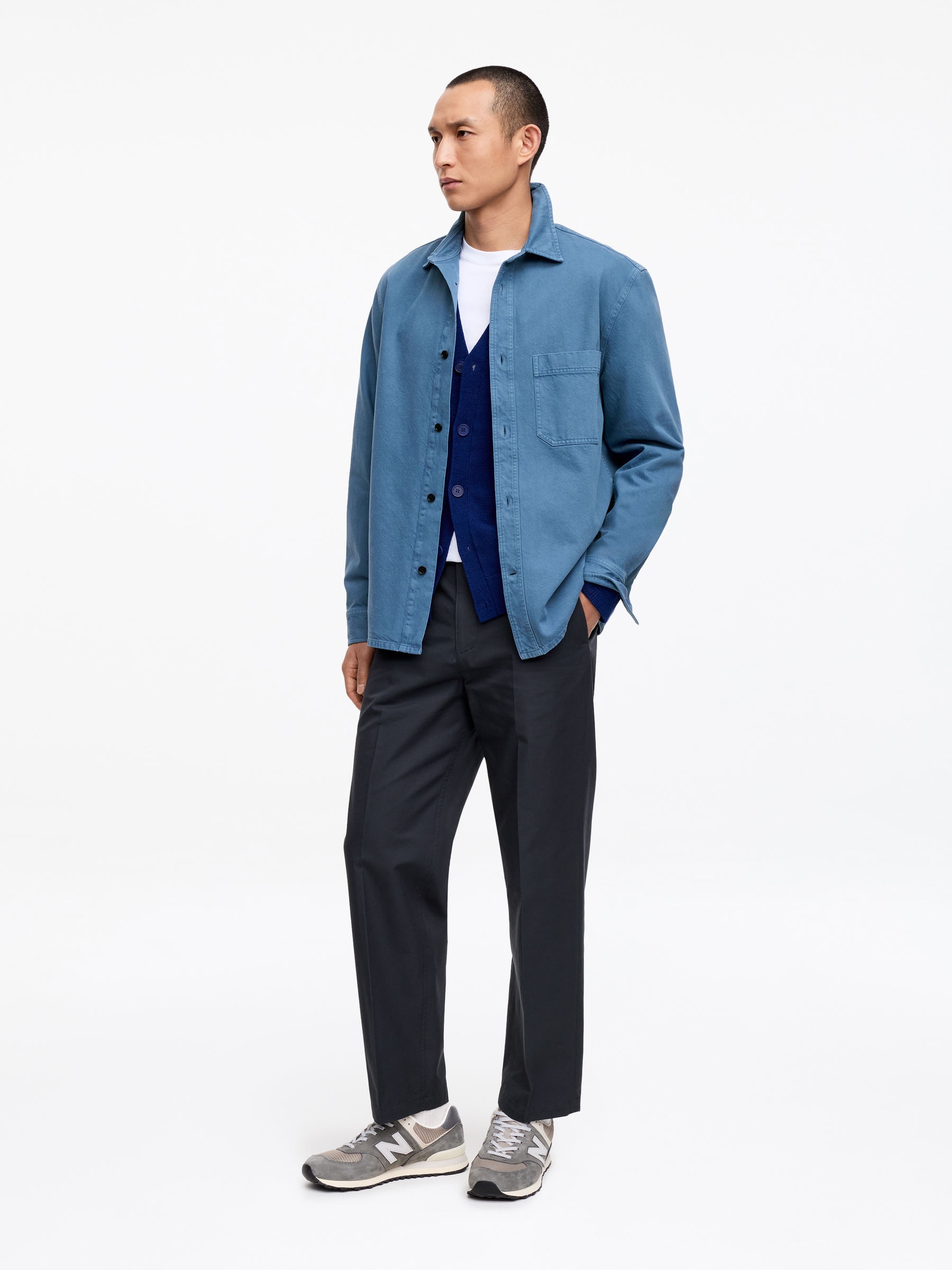 Surchemise en coton - Bleu - Regular fit - Homme - StillMedia/Lookbook - 4