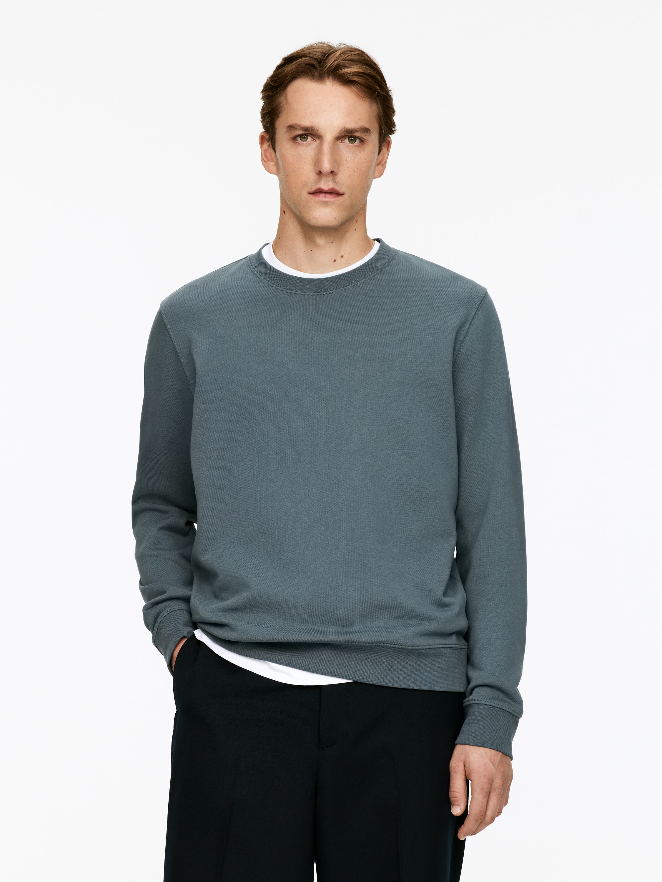 Mid-Weight Sweatshirt - Dusty Blue/Black/Dark Blue/Grey