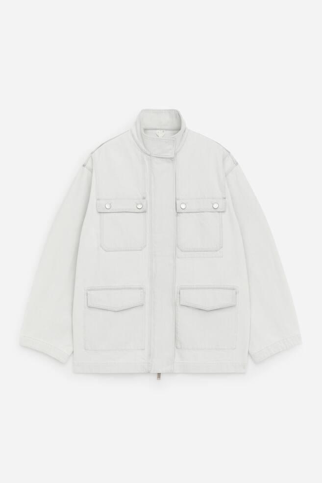 Funnel-Neck Jacket - Off White - 1