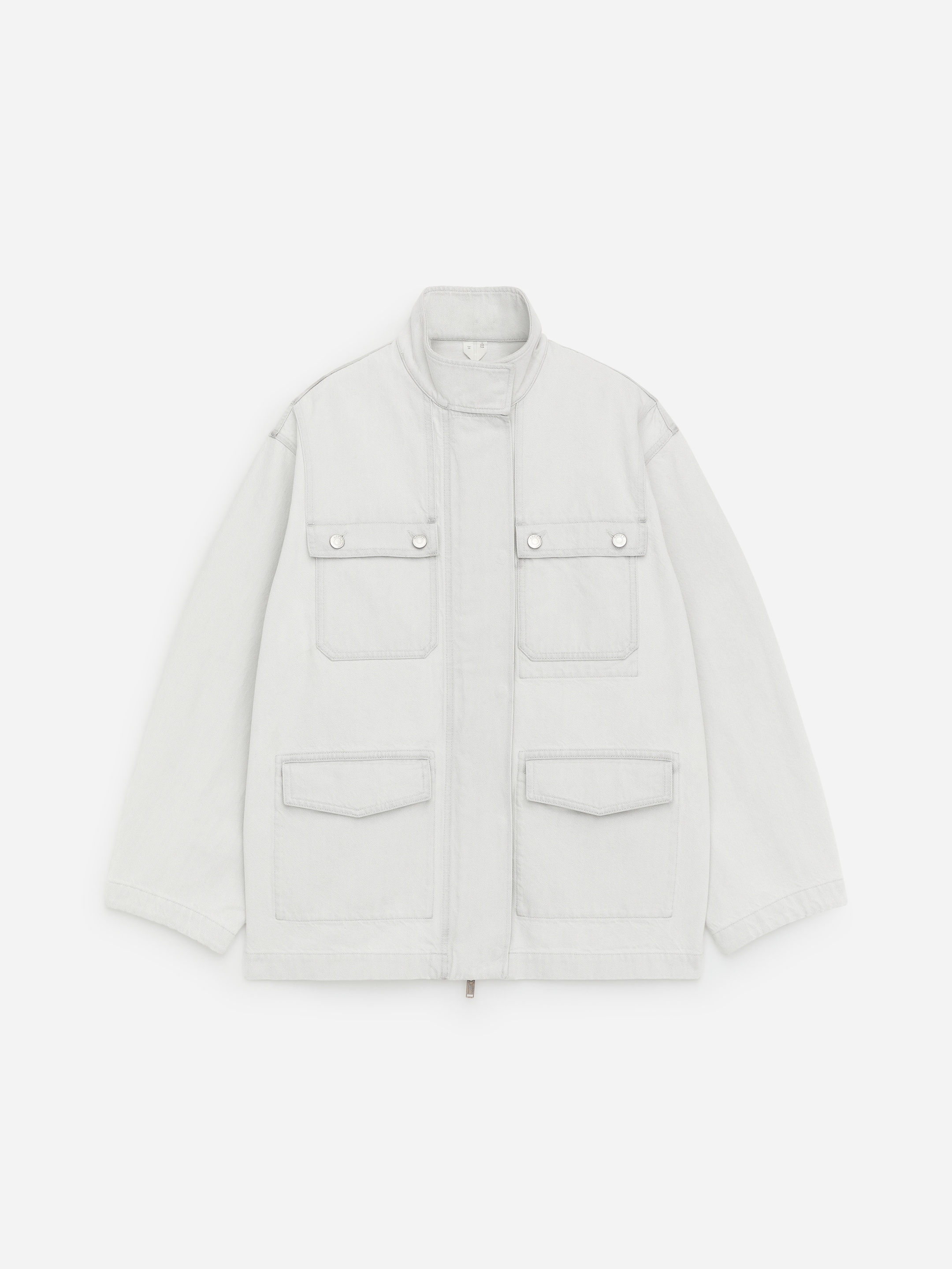 Funnel-Neck Jacket-#EAE5D6-18253