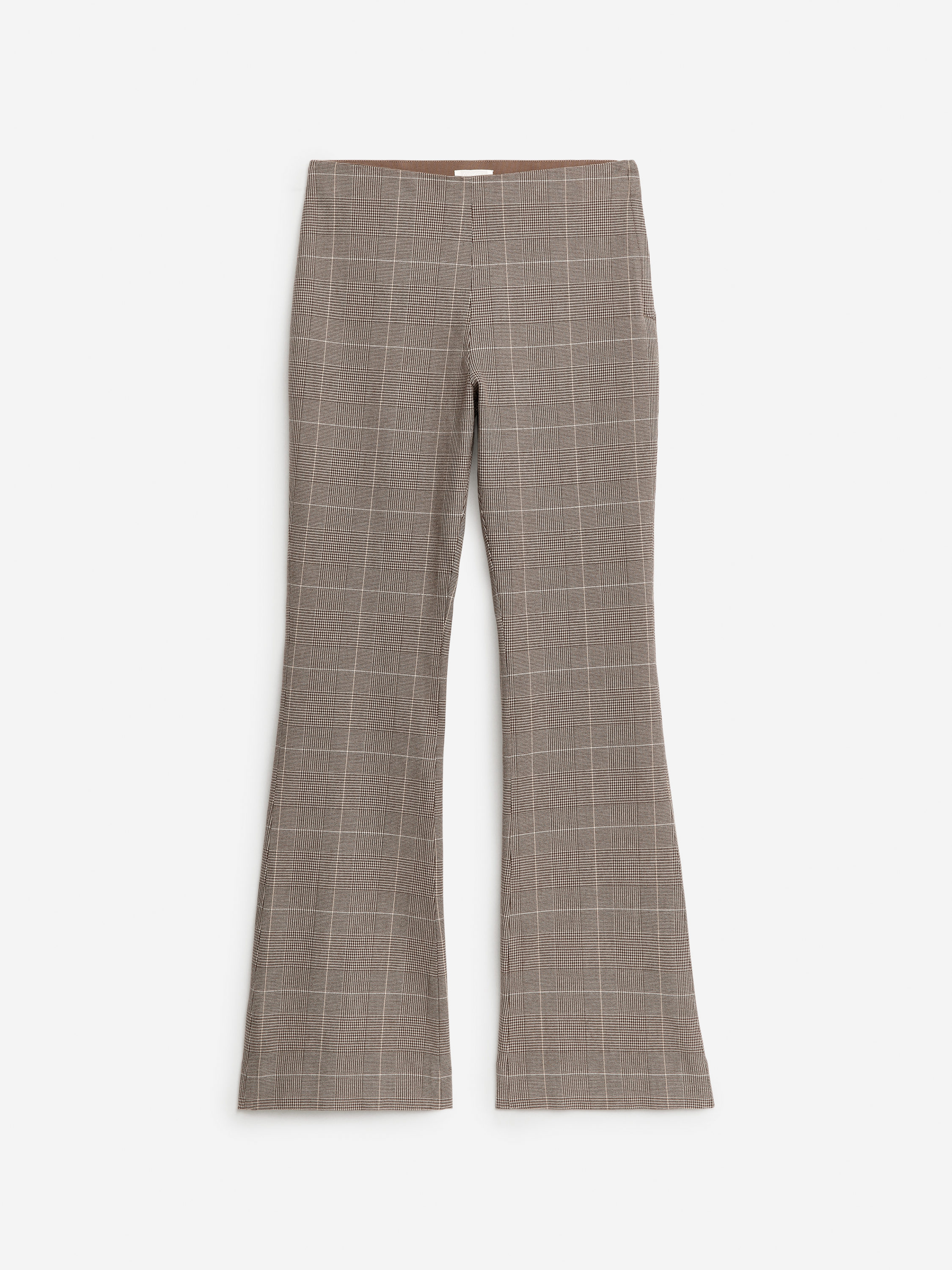 Flared Trousers-Beige-6638