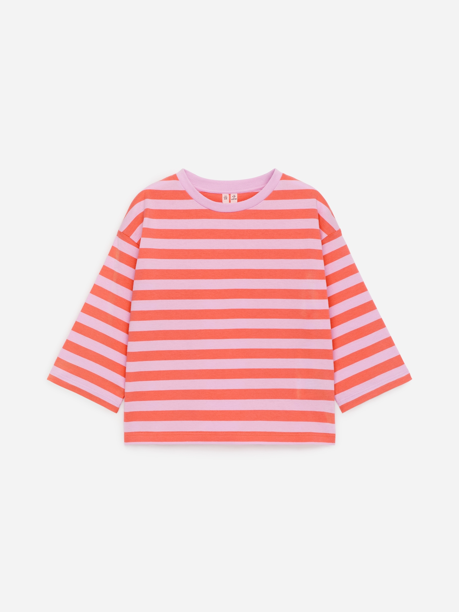 Långärmad T-shirt - Lila/orange/Offwhite/olikfärgade ränder/Vit/blå/Lila/röd/Rosa/röd - 1