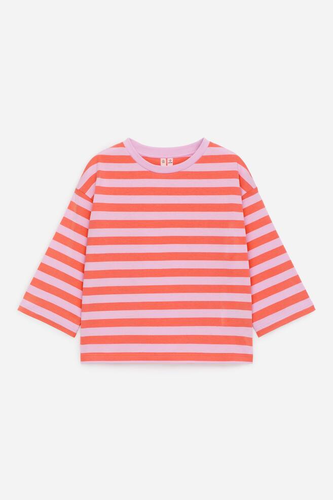 T-shirt a maniche lunghe - Lilla/Arancione/Rosa/Rosso/Rosa/Verde/Bianco/Bianco sporco/Multirighe - 1