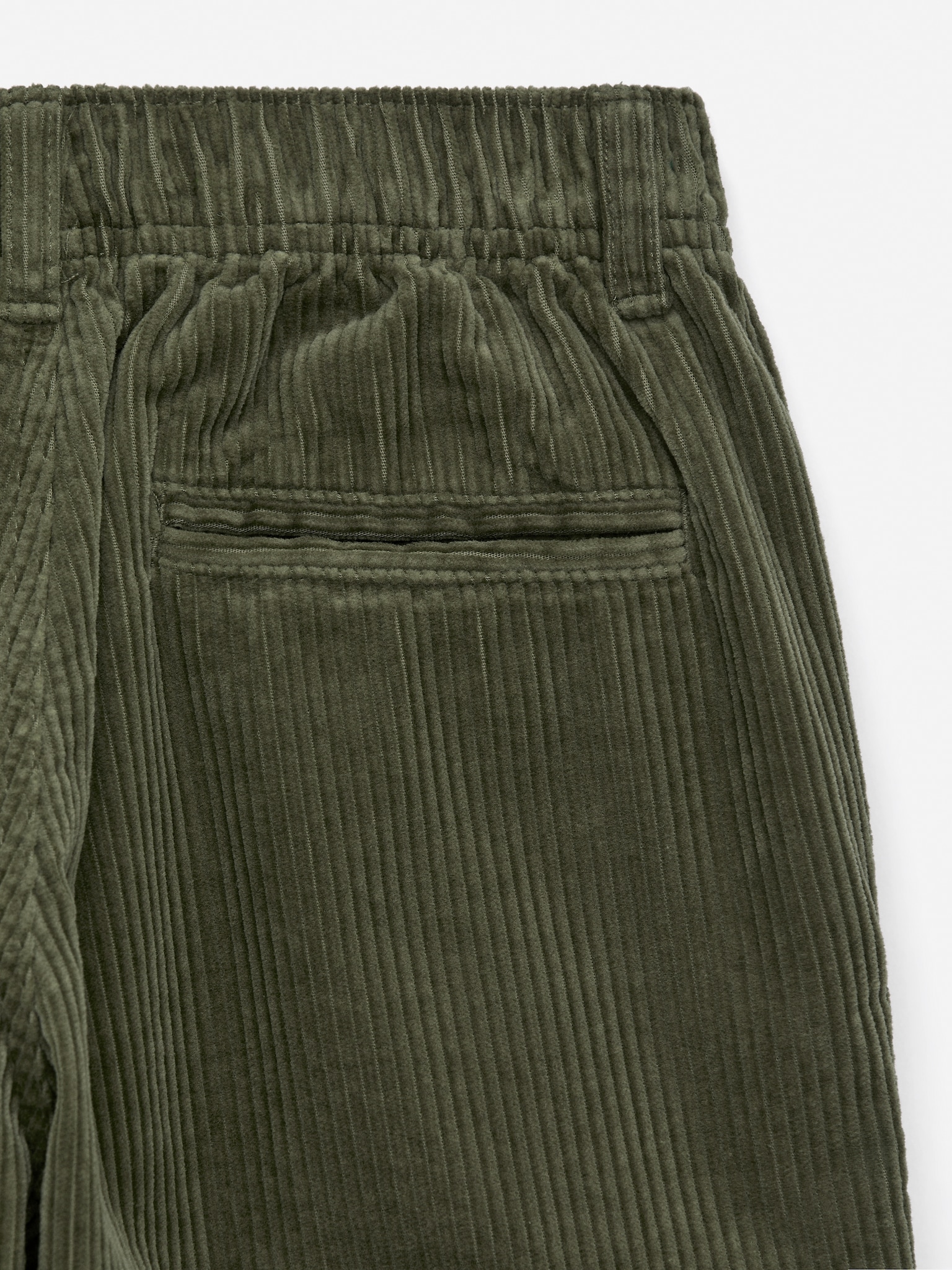 Pantalon en velours côtelé - Vert kaki/Bleu foncé/Taupe foncé - 3