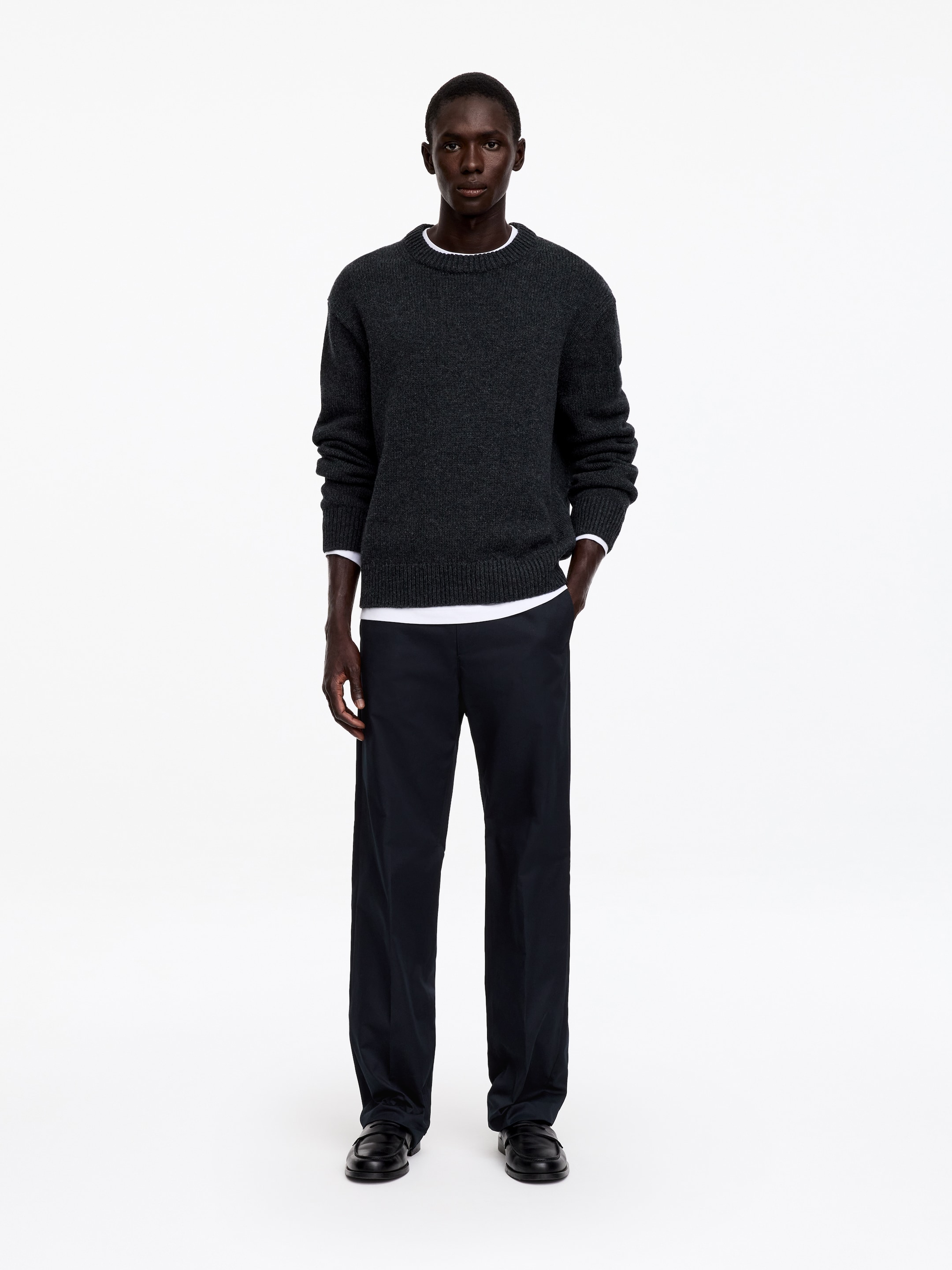 Relaxed Cotton Twill Trousers - Dark Blue - Relaxed fit - men - StillMedia/Lookbook - 5