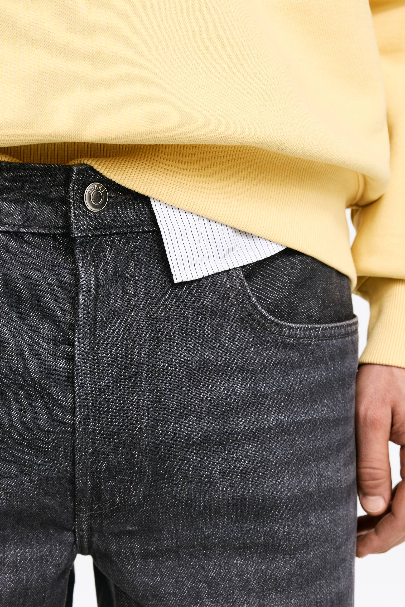 Calças de ganga largas de corte reto OCEAN - Cinzento/Preto/Azul/Azul escuro/Cru - 4