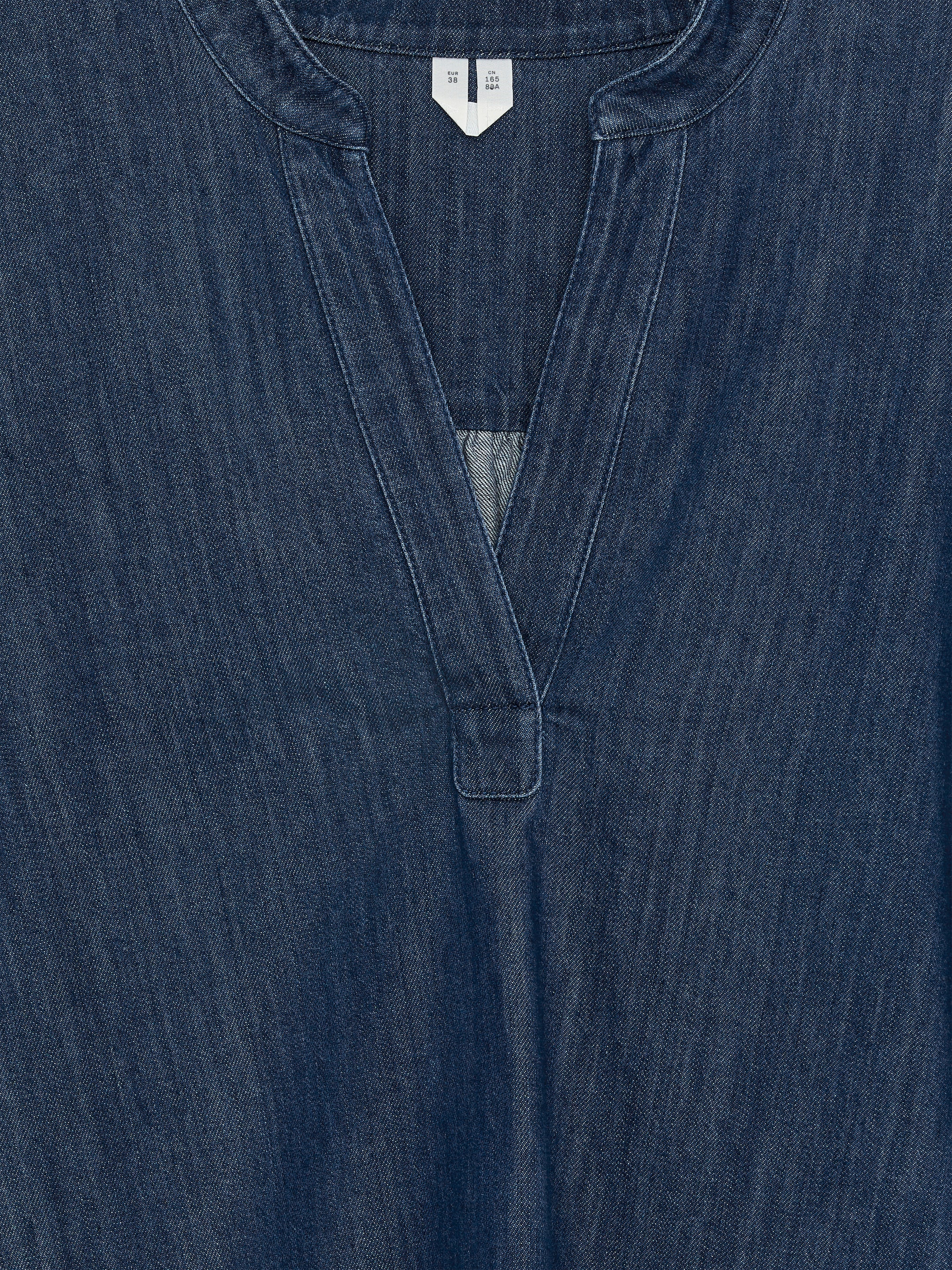 Volume-Sleeve Denim Blouse - Washed Blue - Regular fit - Women - StillMedia/DescriptiveDetail - 2