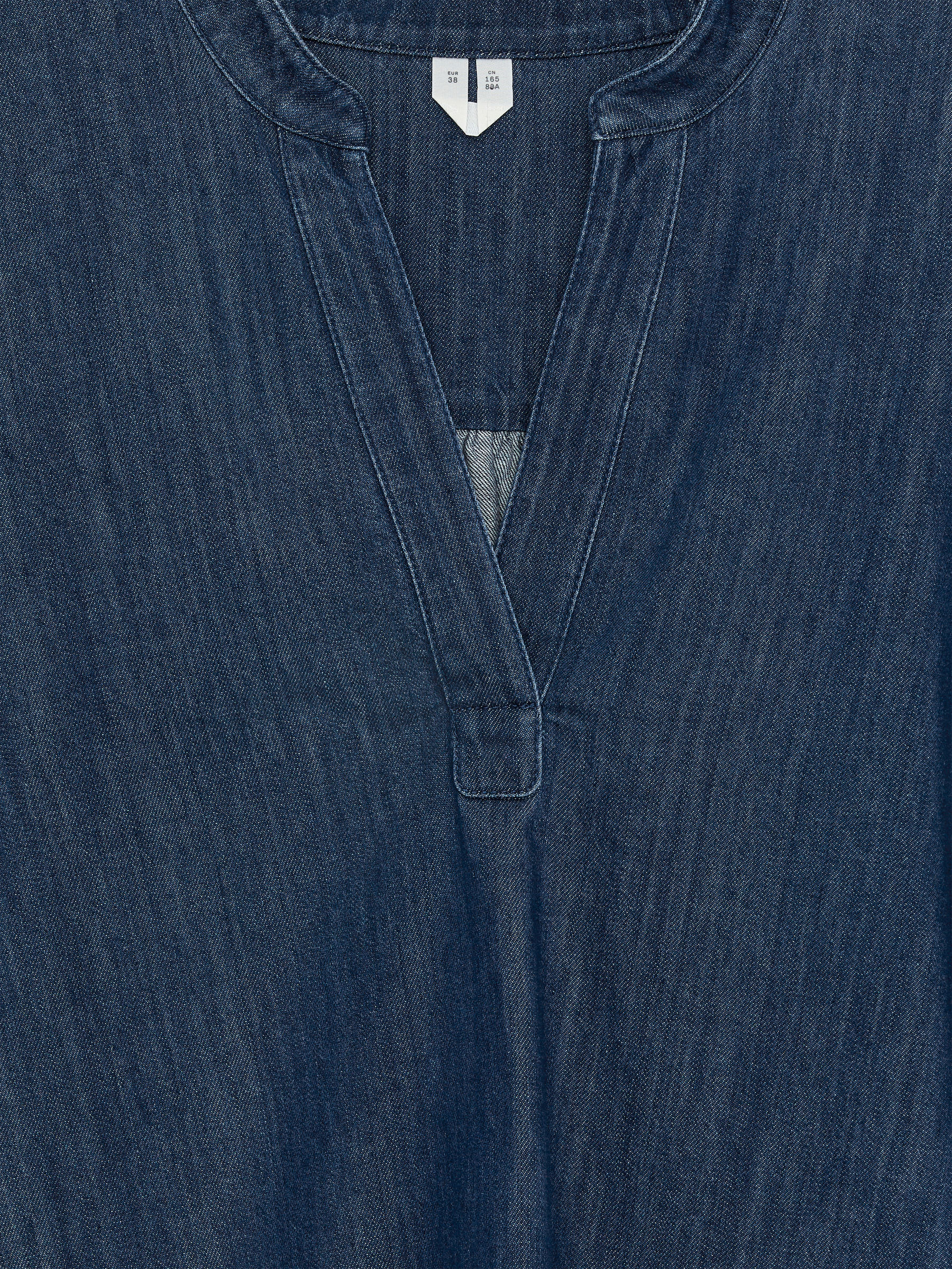 Volume-Sleeve Denim Blouse - Washed Blue - Regular fit - Women - StillMedia/DescriptiveDetail - 2
