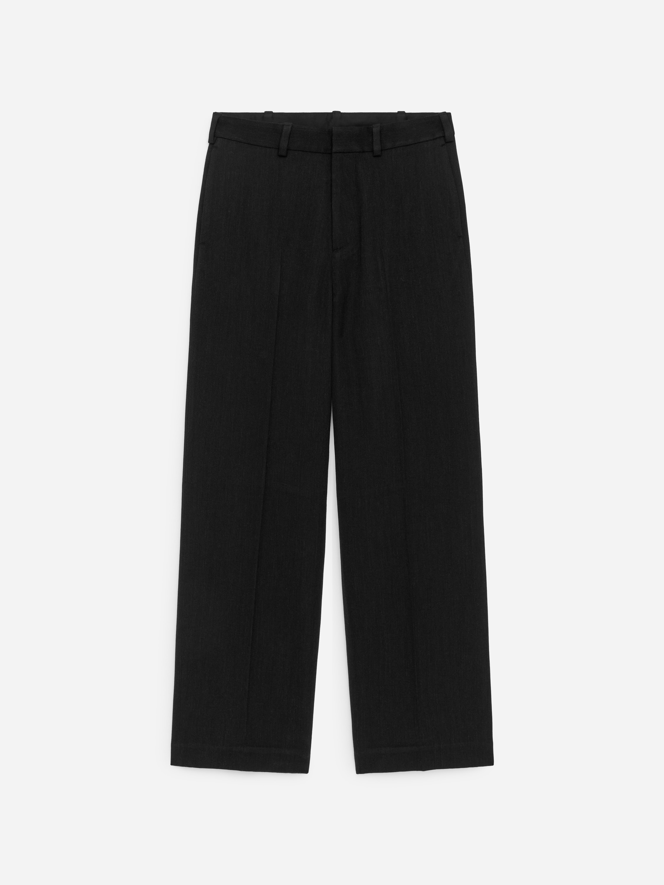 Pantaloni in lana dalla vestibilità ampia - Nero/Grigio scuro