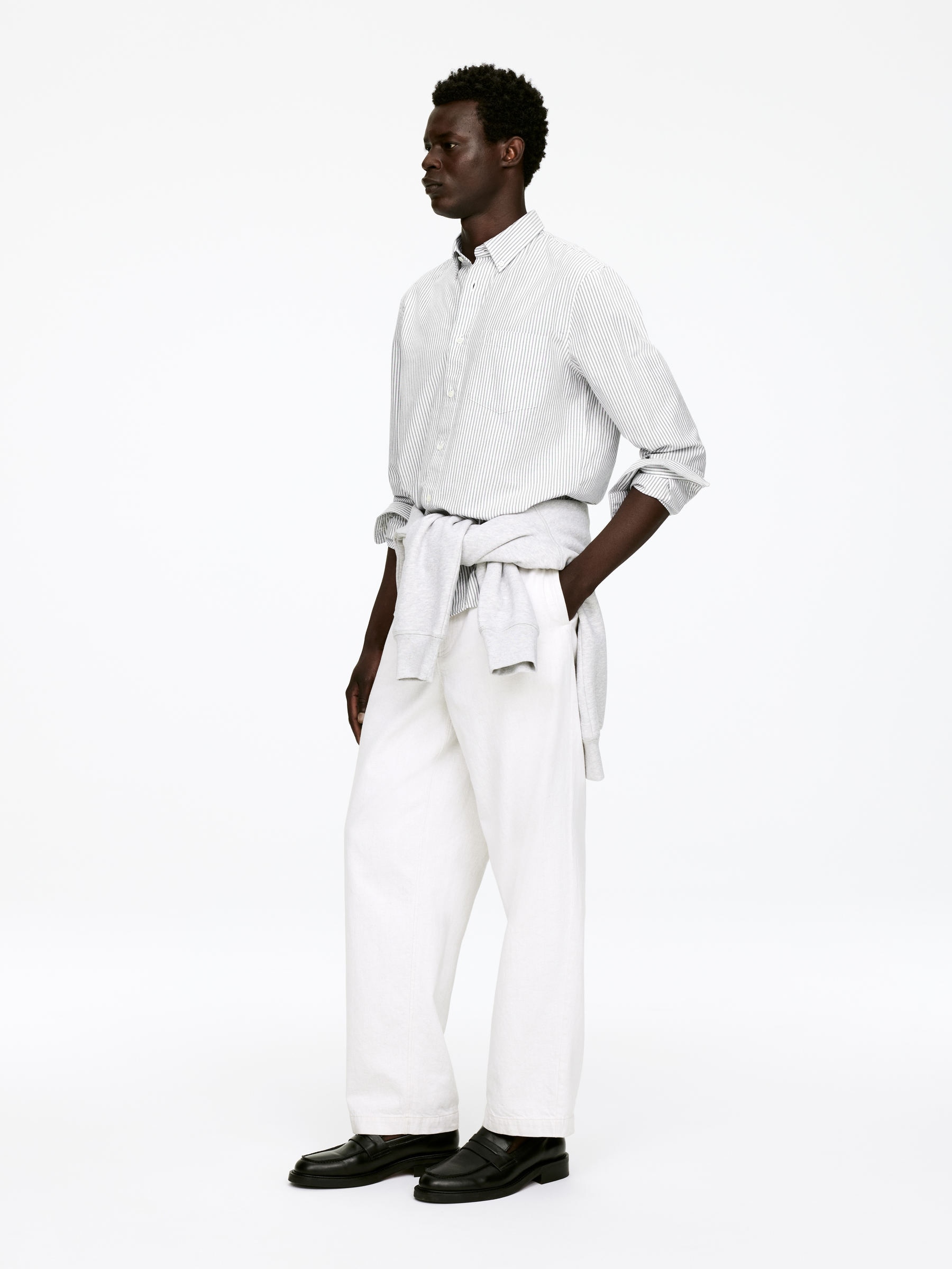 Oxford Shirt - Grey/White - Regular fit - Men - StillMedia/Lookbook - 3