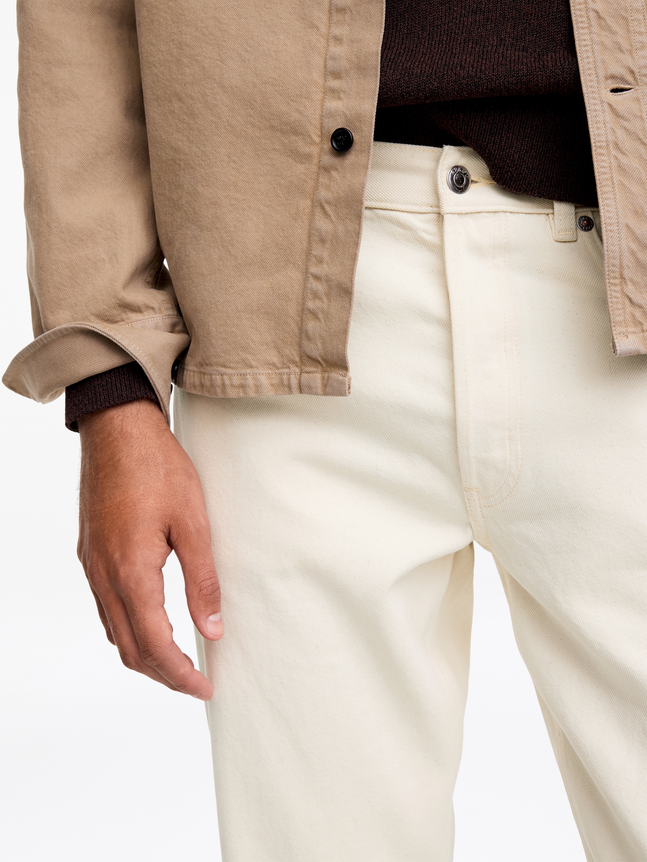 OCEAN Loose Straight Jeans - Ecru - Loose fit - Men - StillMedia/Lookbook - 38