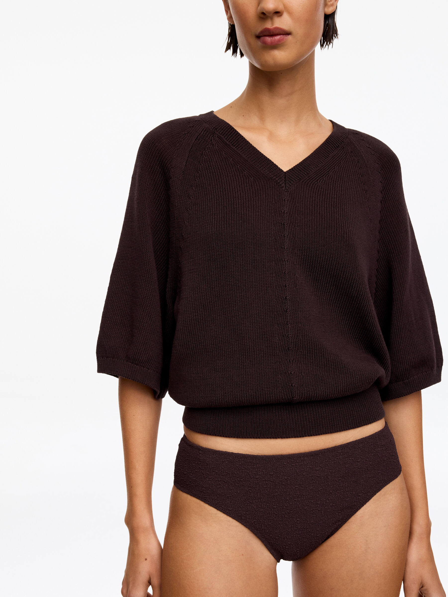 Bikinihöschen mit hoher Taille - Braun - Women - StillMedia/Lookbook - 5