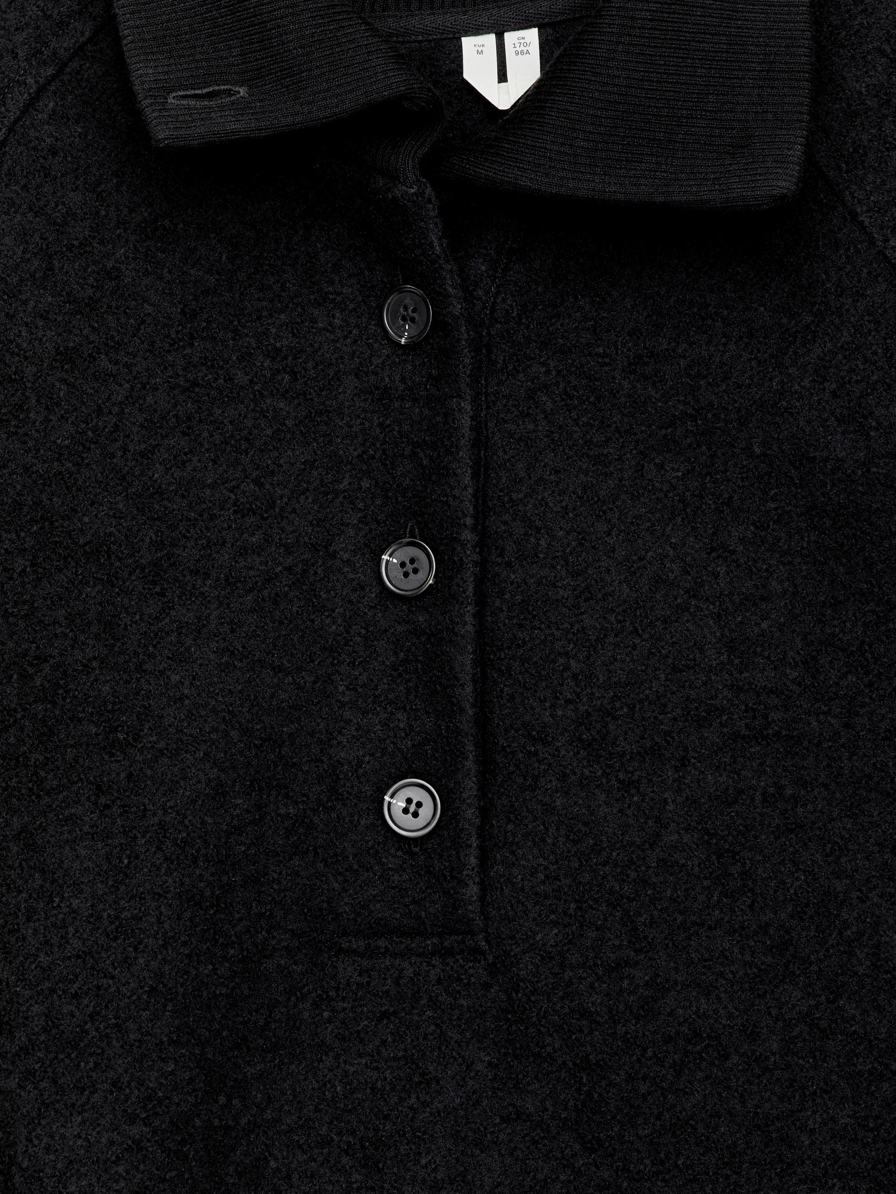 Tröja i valkad ull- och bomullsblandning - Svart - Oversized - Women - StillMedia/DescriptiveDetail - 1