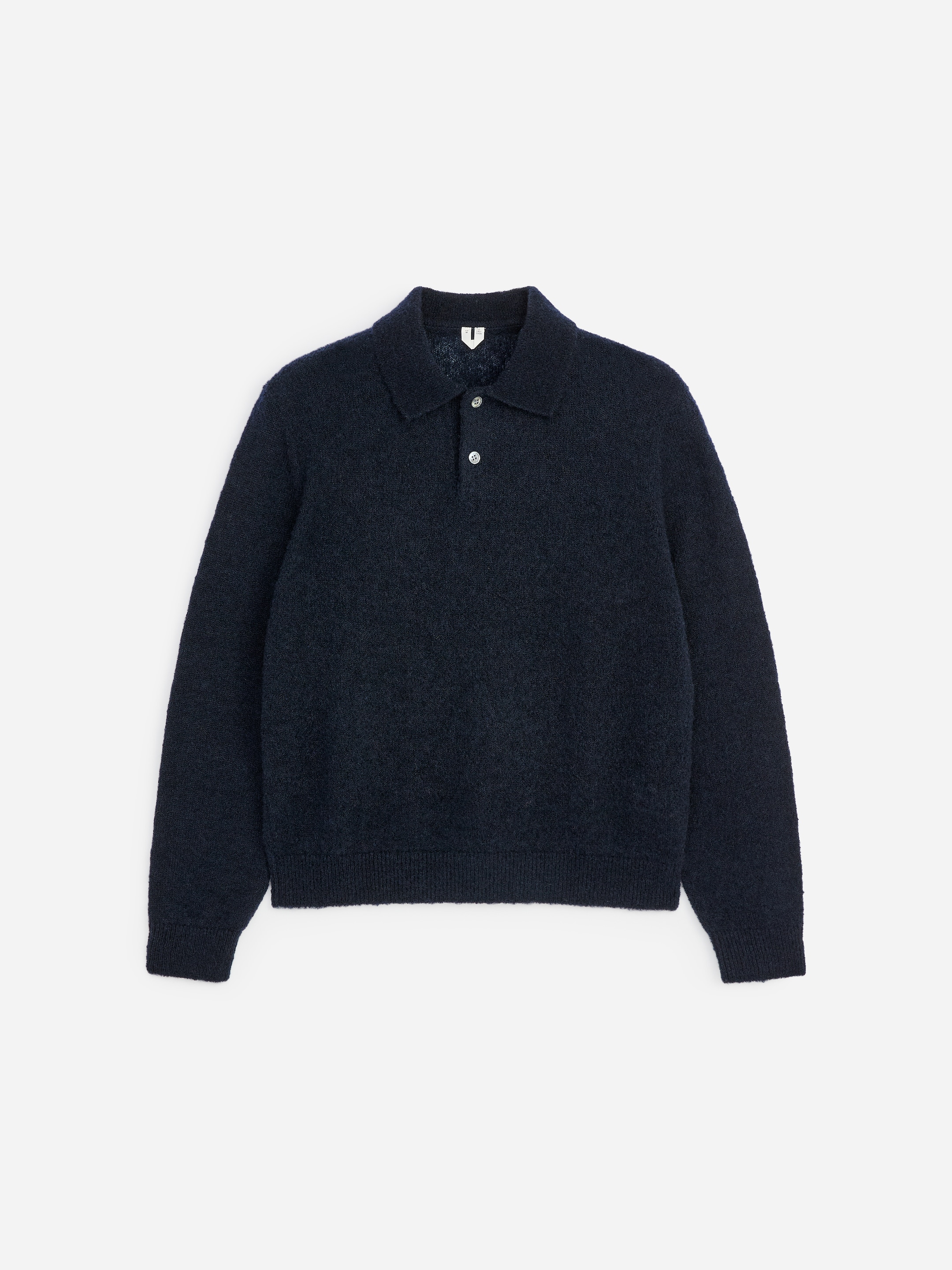 Knitted Wool Blend Polo Shirt-#272930-19928