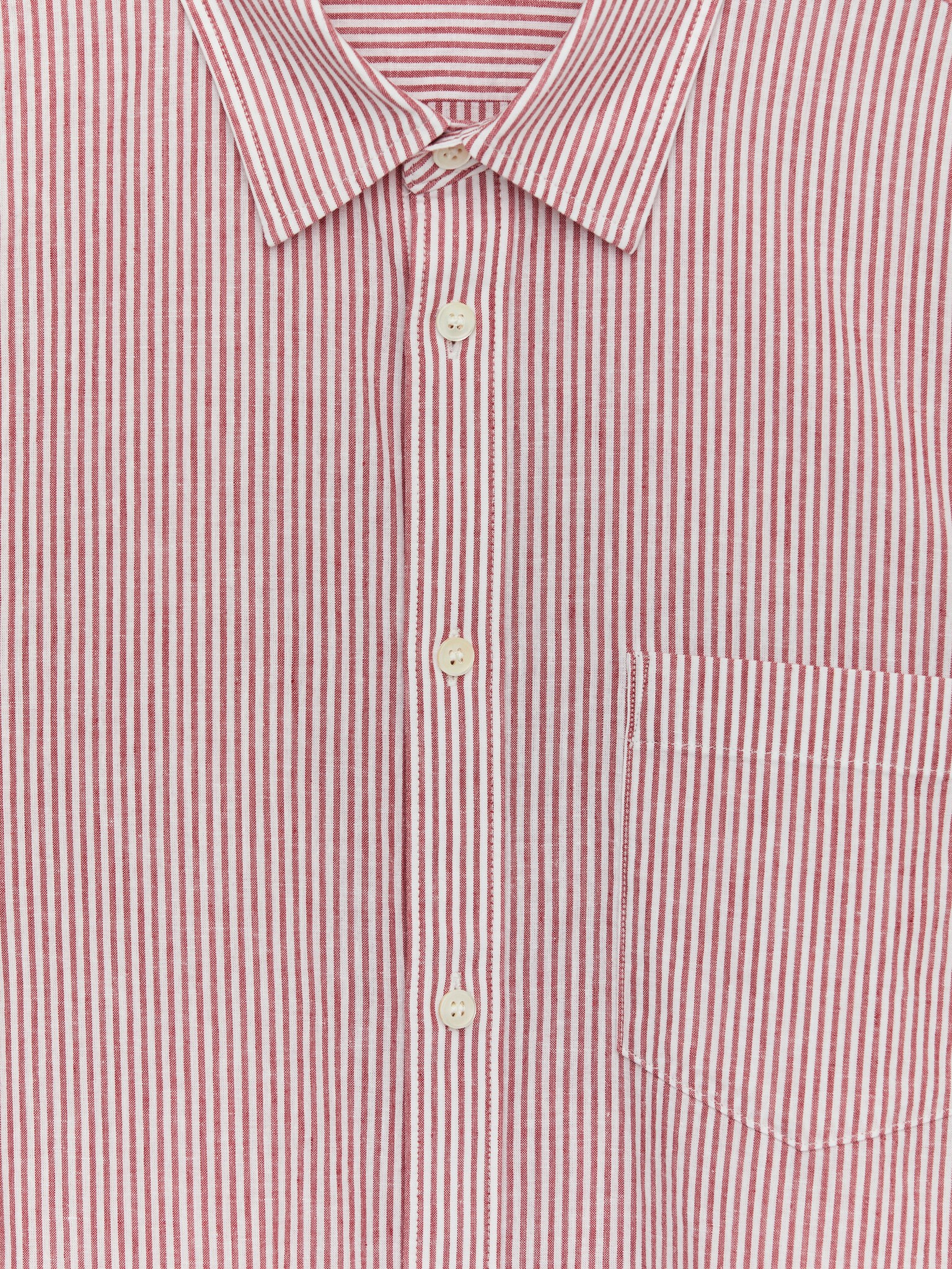 Chemise en coton et lin - Rouge/Blanc/Bleu/Blanc - 6