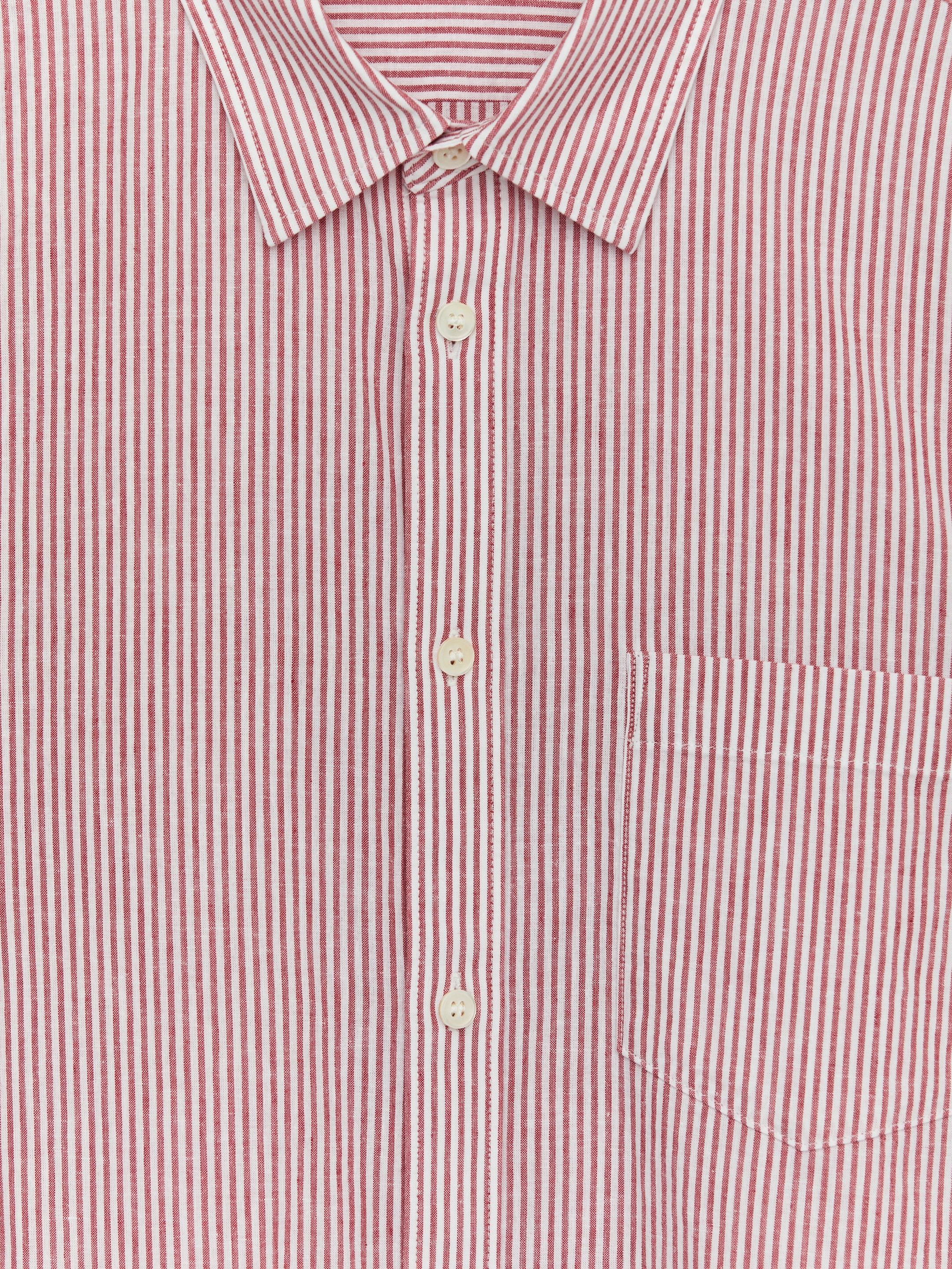 Visualizza immagine più grande: Camicia in cotone e lino - Rosso/Bianco - UOMO | H&M IT 6