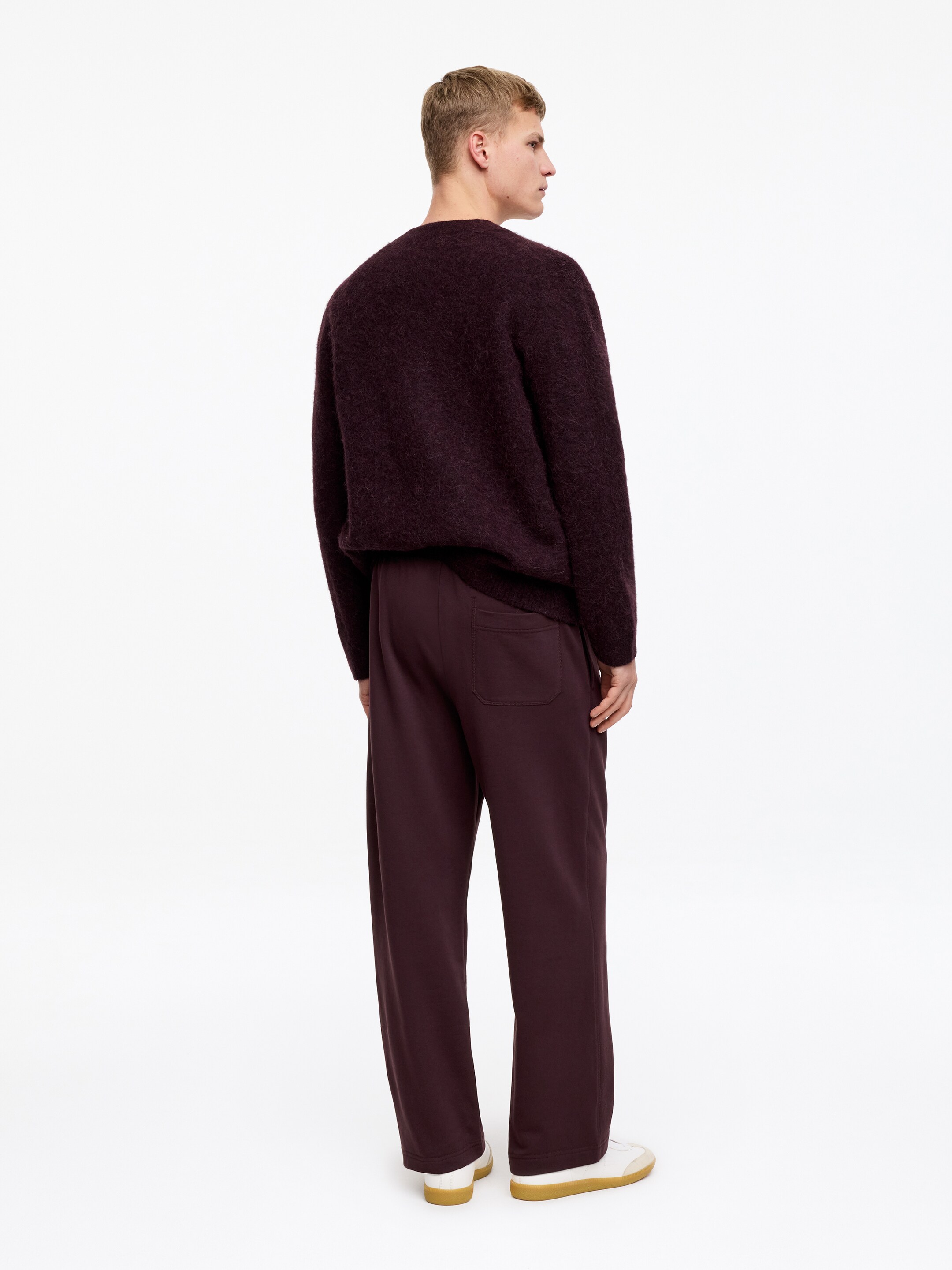 Pantalon de survêtement en tissu éponge - Rouge foncé - Regular fit - Homme - StillMedia/Lookbook - 4