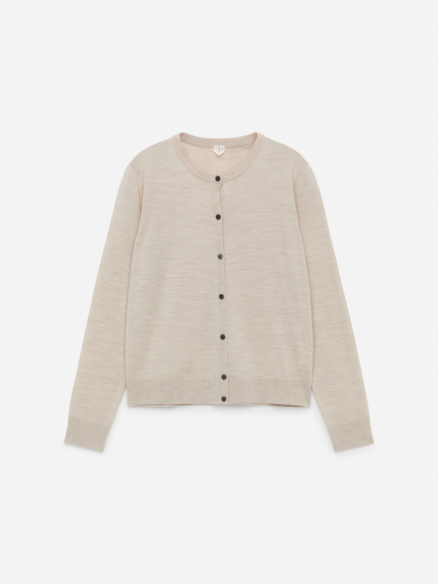 Strickjacke aus Merinowolle - Hellbeige/Dunkelblau/Schwarz/Grau - 1