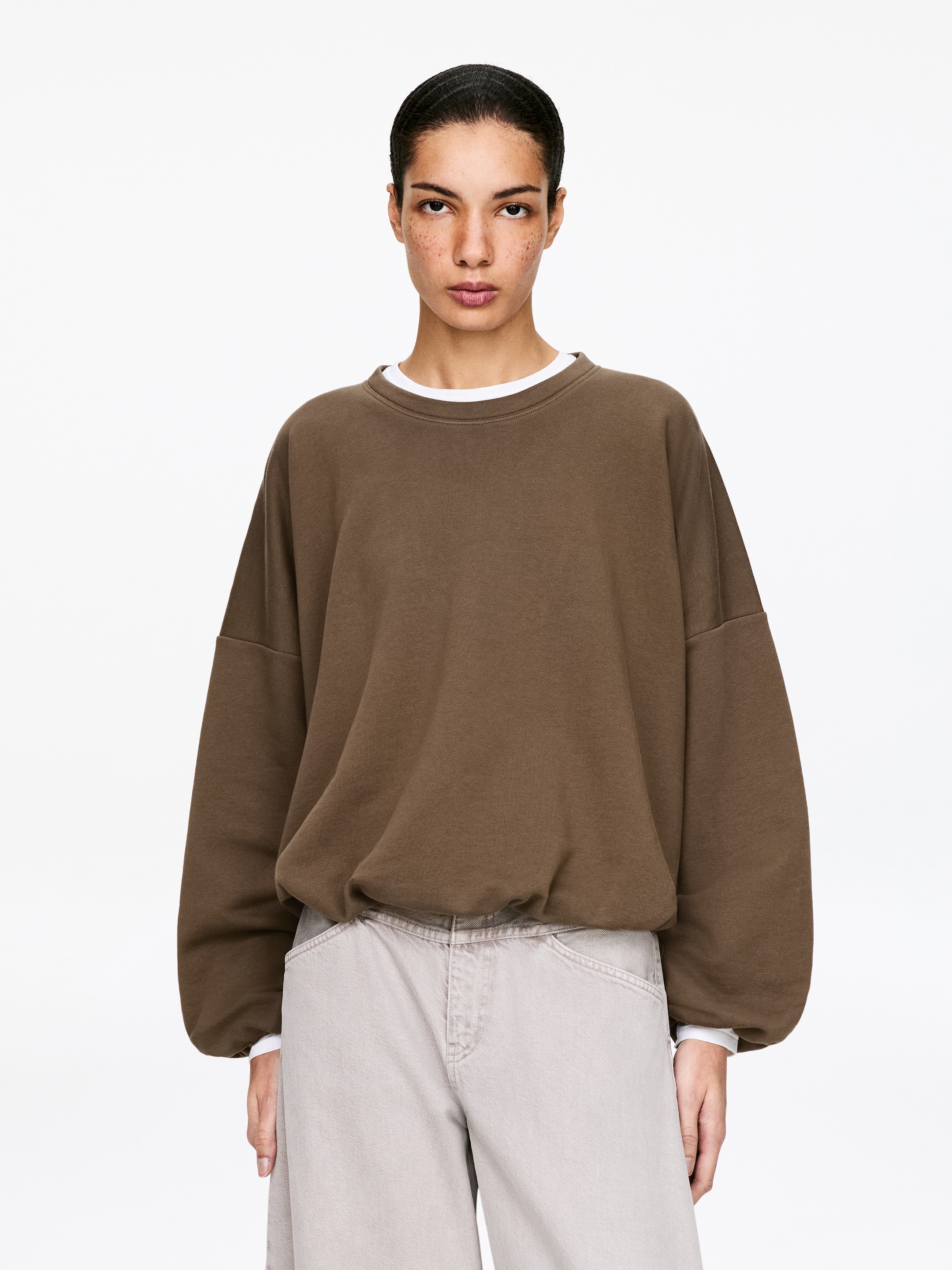 Visualizza immagine più grande: Felpa a palloncino - Marrone - DONNA | H&M IT 1