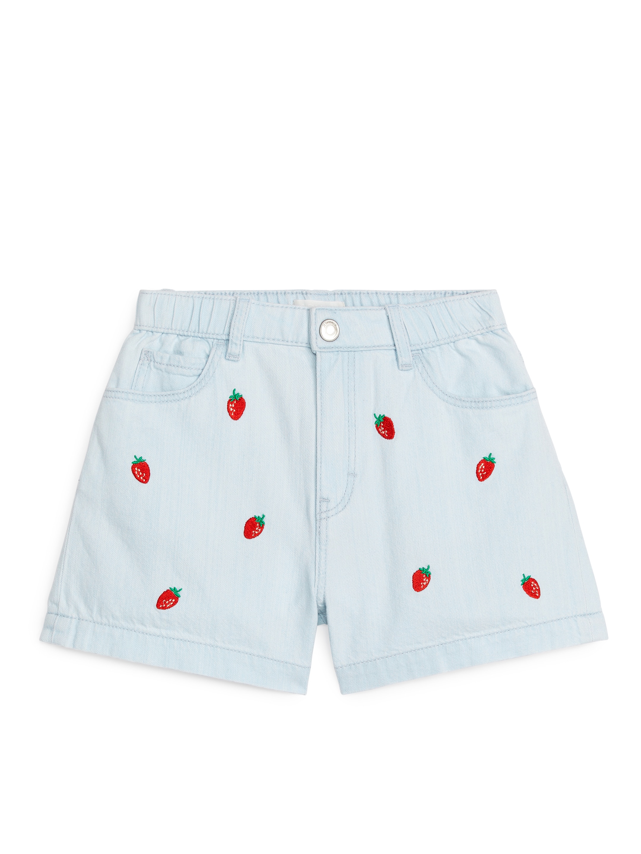Bestickte Jeansshorts - Hellblau - Relaxed Fit - Damen - StillMedia/DescriptiveStillLife - 2