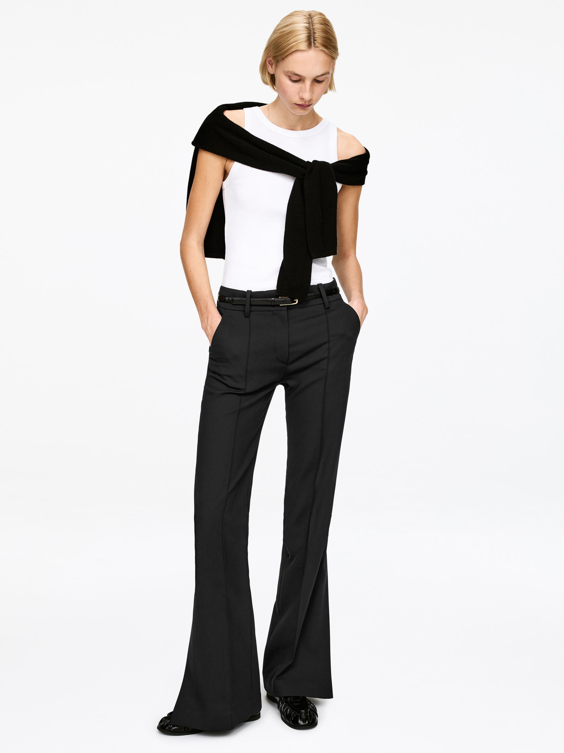 Pantalon tailleur fendu - Noir - Slim fit - Femme - StillMedia/Lookbook - 5
