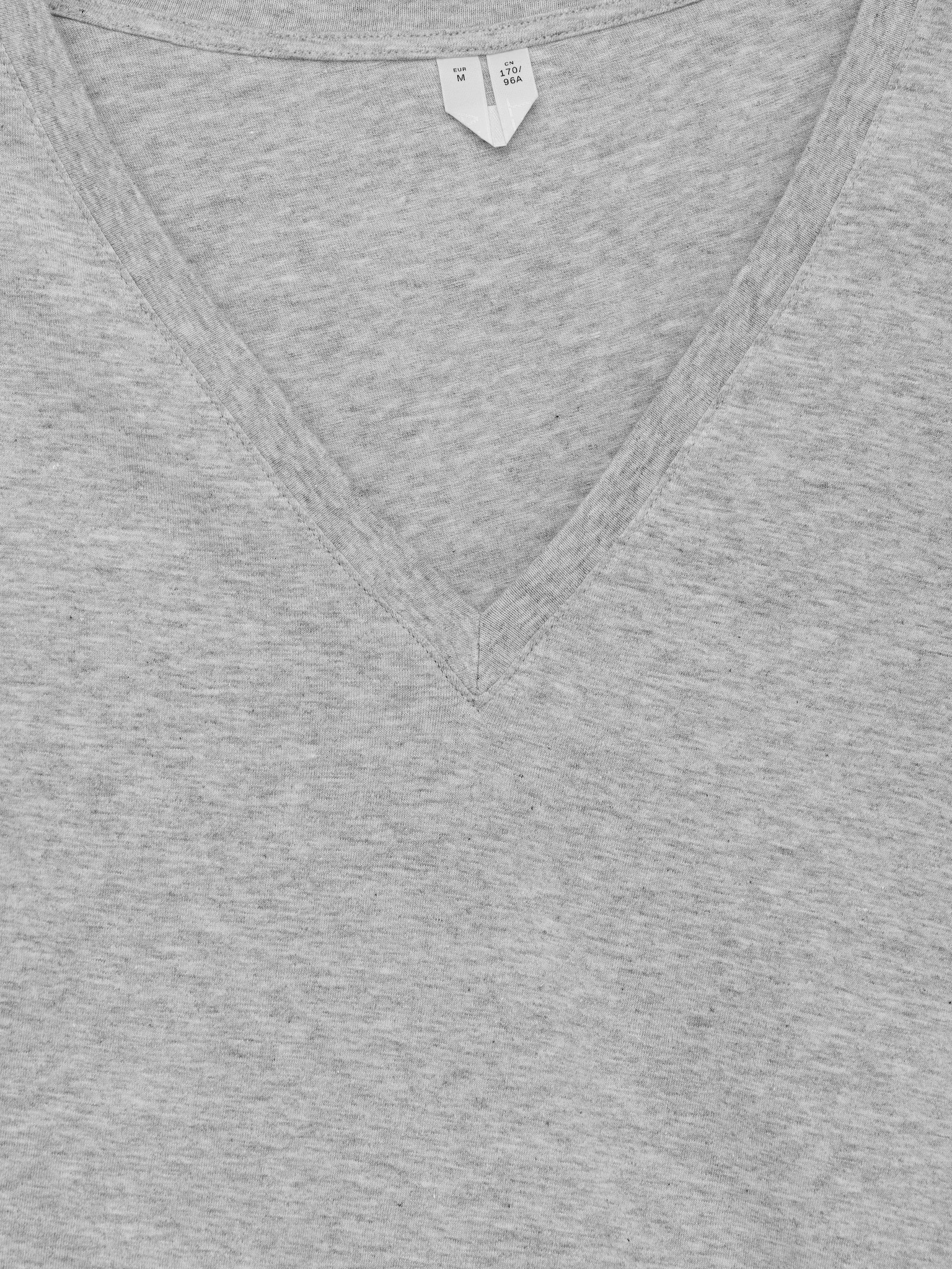 V-Neck T-Shirt - Grey Melange - 2