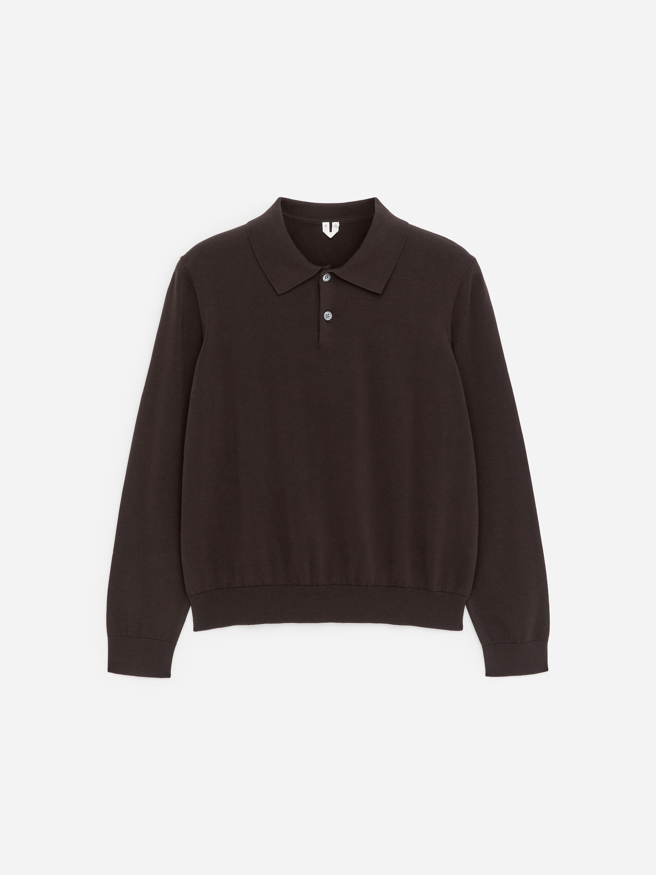 Cotton Polo Shirt-Brown-18201