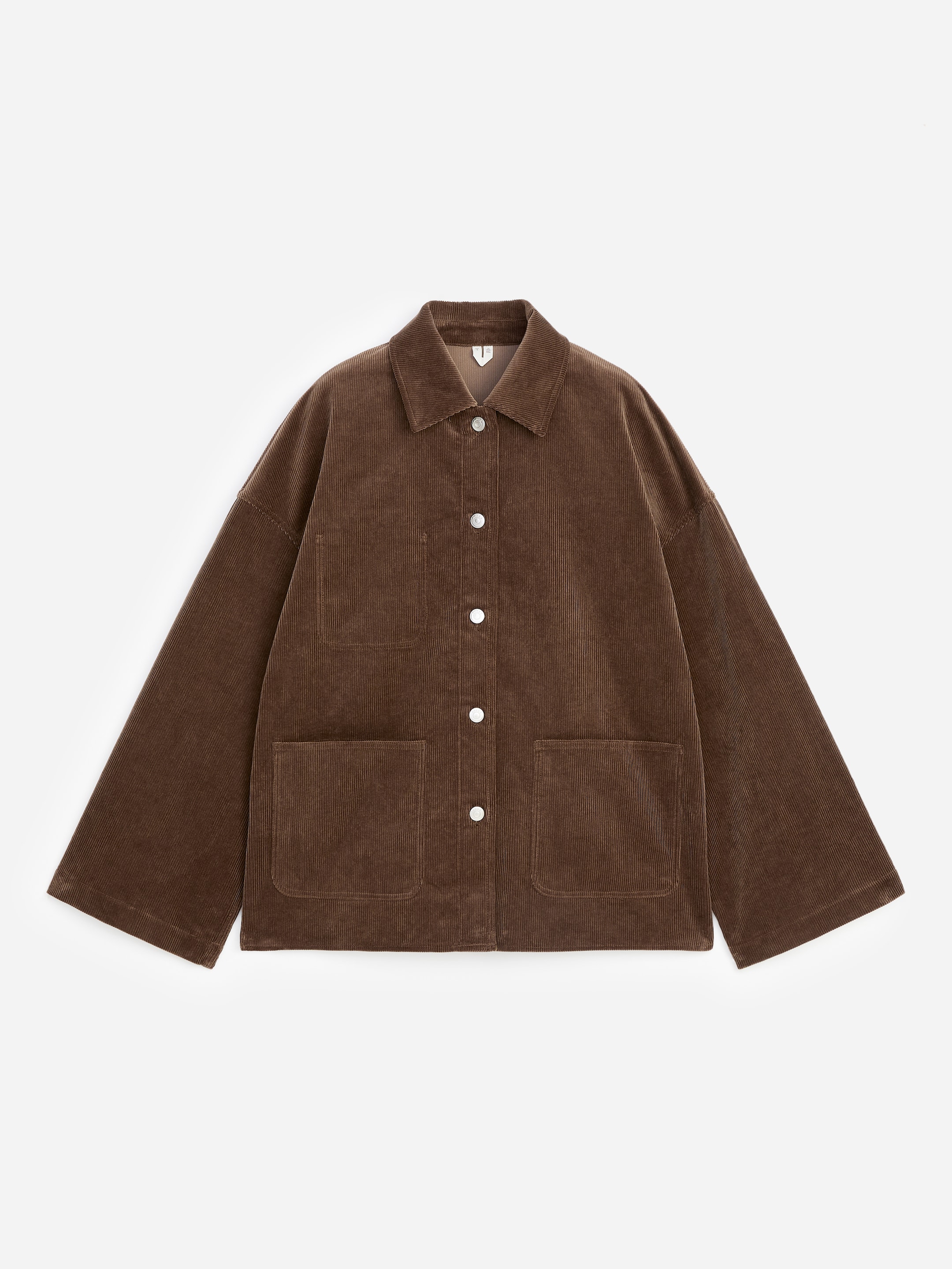 Relaxed Corduroy Overshirt - Dark Mole - Loose fit - women - StillMedia/DescriptiveStillLife - 1