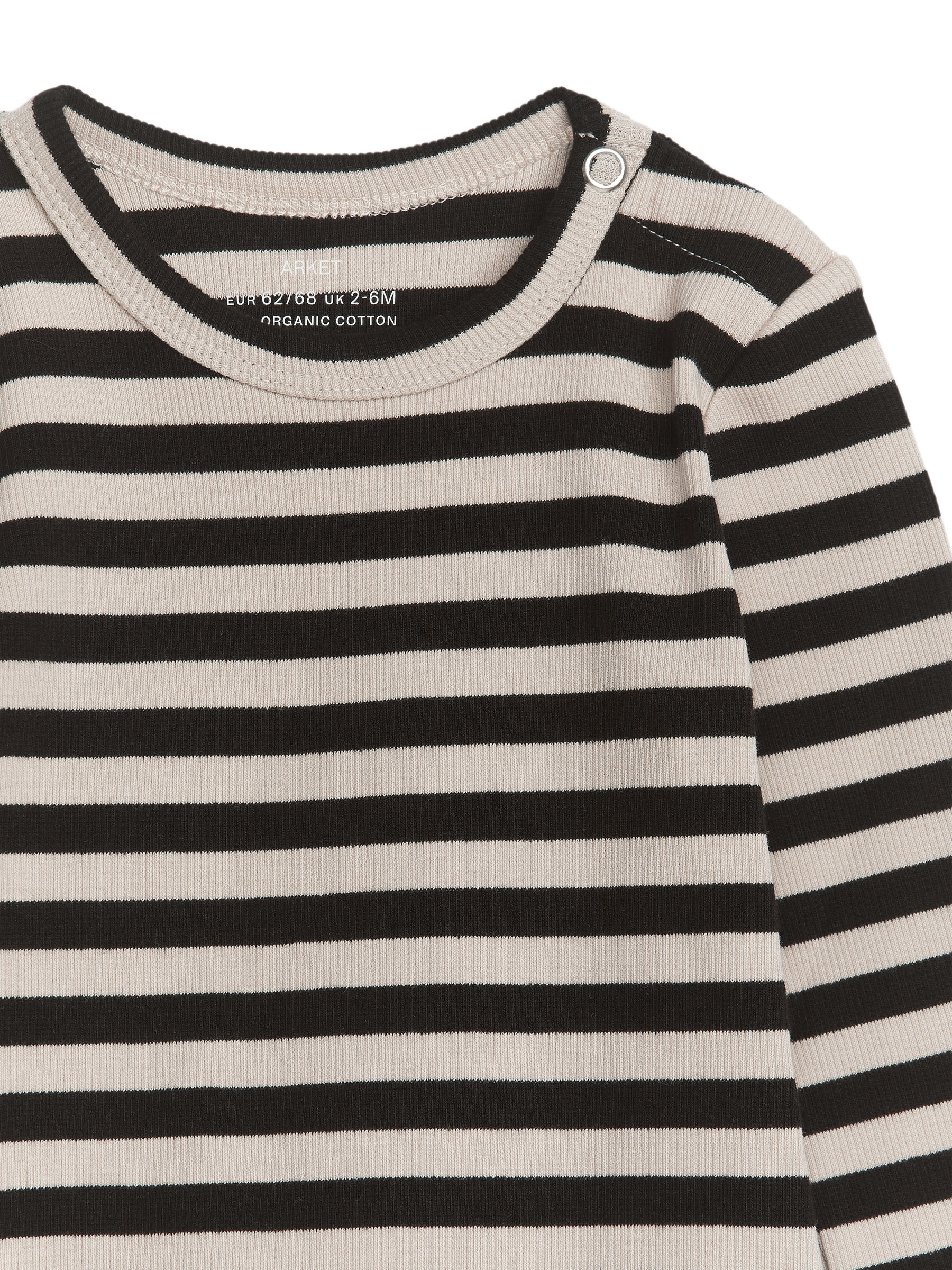 Ribbed Long-Sleeve Bodysuit - Black/Beige - Slim fit - Children - StillMedia/DescriptiveDetail - 1