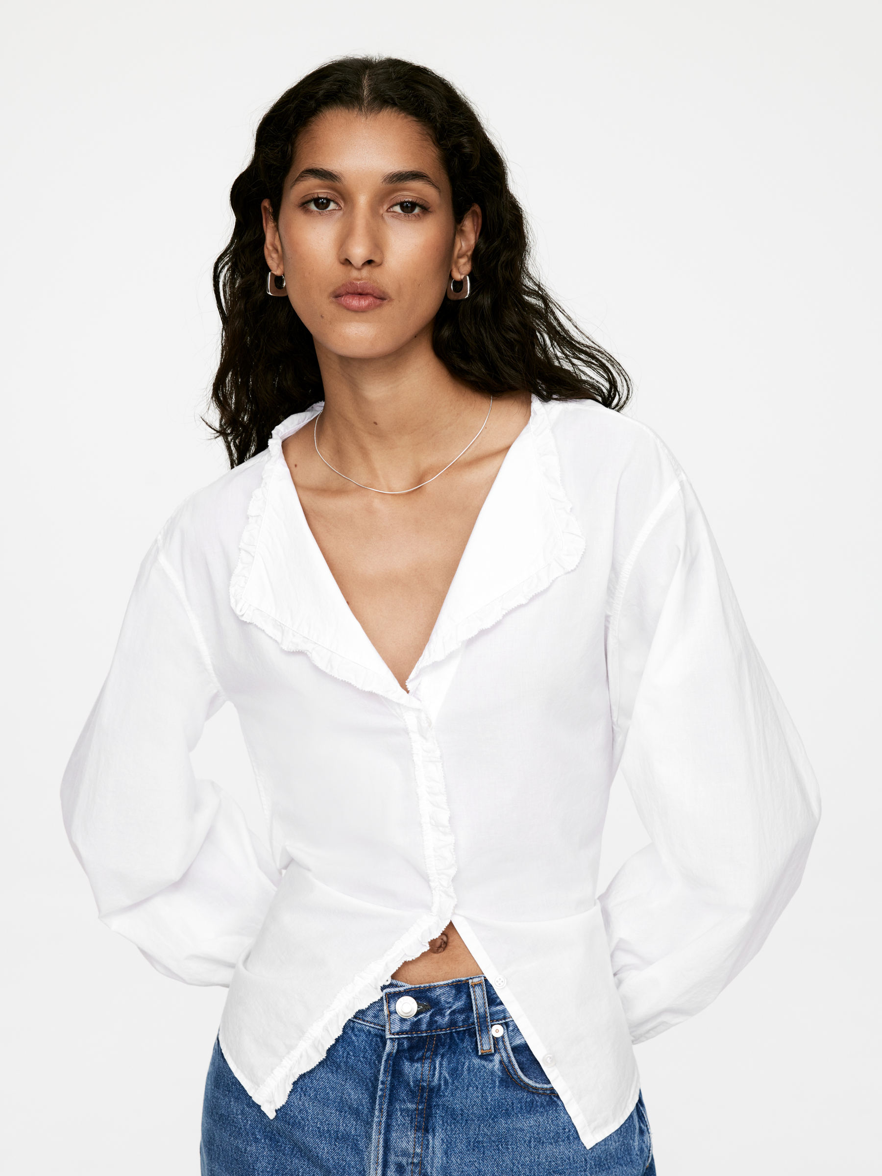 Frill Blouse - White - Regular fit - Women - StillMedia/Lookbook - 6
