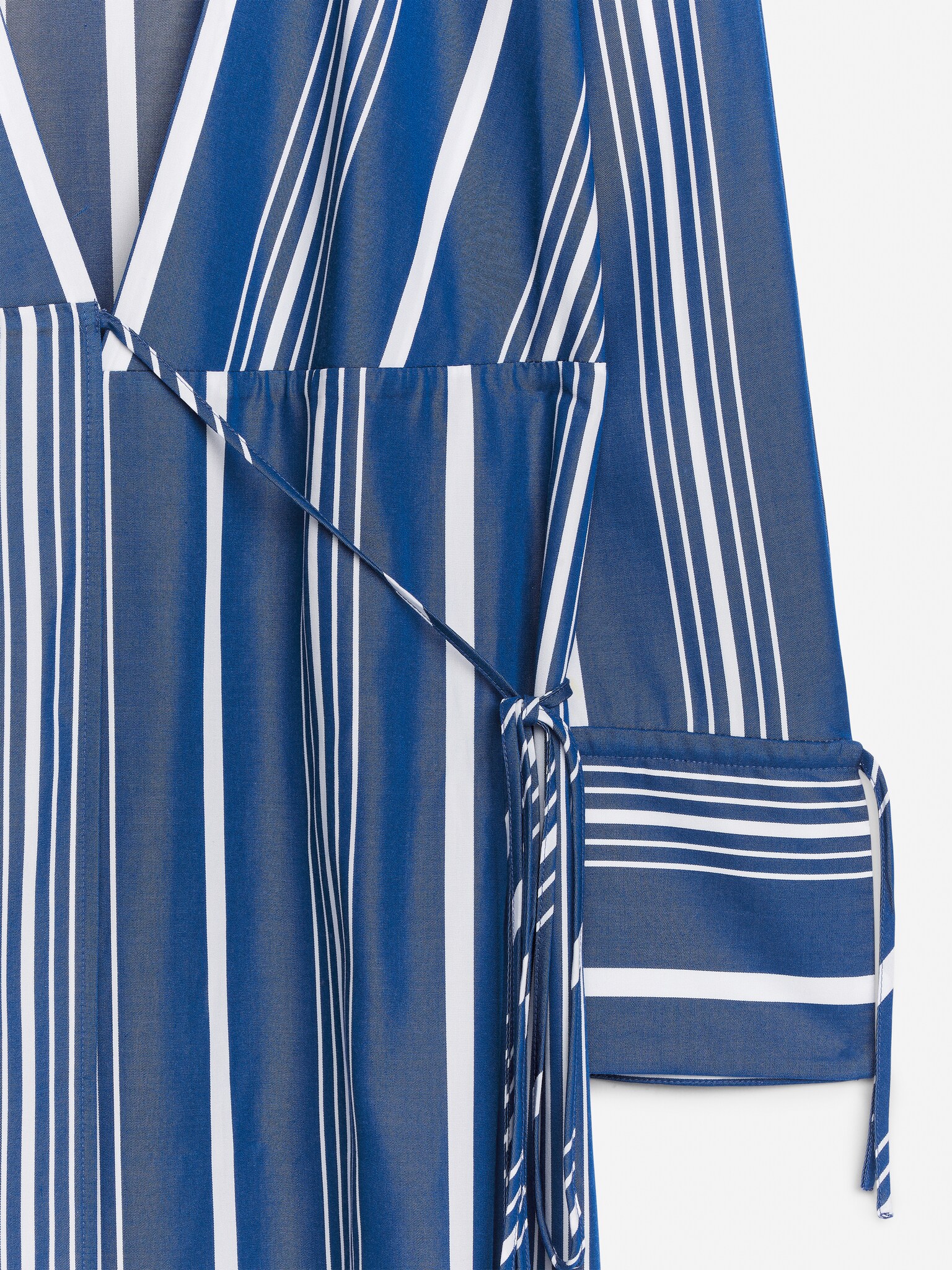 Midi Wrap Dress - Blue/White - 2