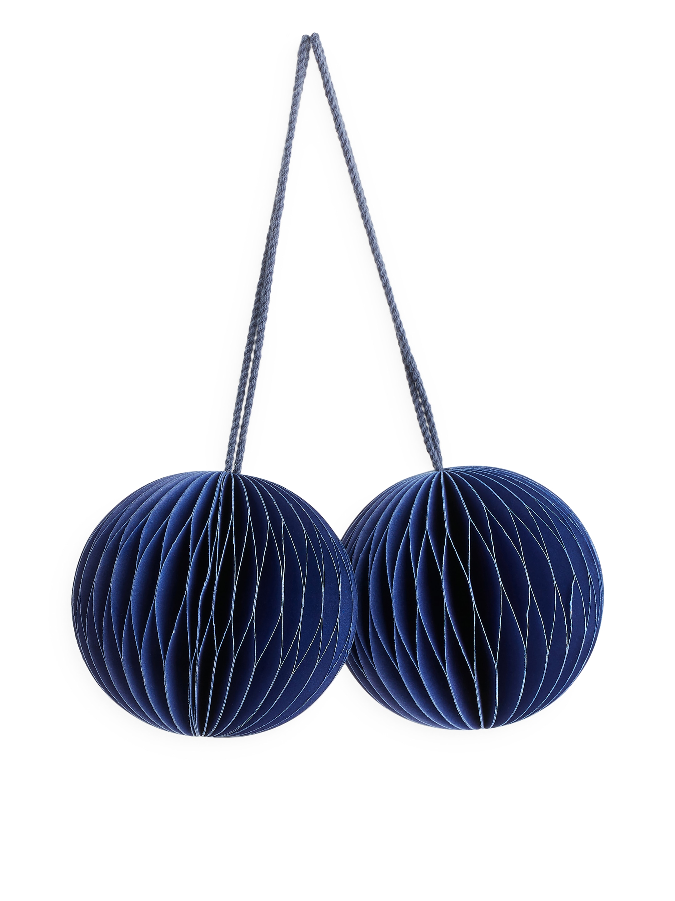 Ornamente mit Wabenmuster, 2er-Set - Dunkelblau - Haushaltswaren - StillMedia/DescriptiveStillLife - 1