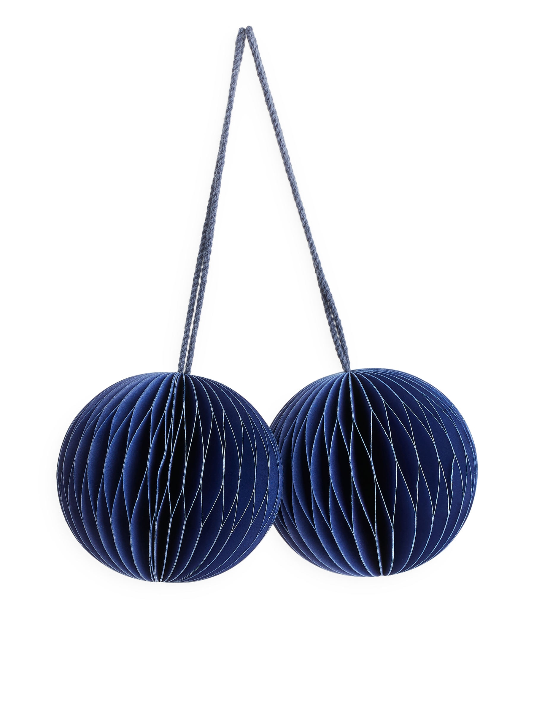 Ornamente mit Wabenmuster, 2er-Set - Dunkelblau - Haushaltswaren - StillMedia/DescriptiveStillLife - 1