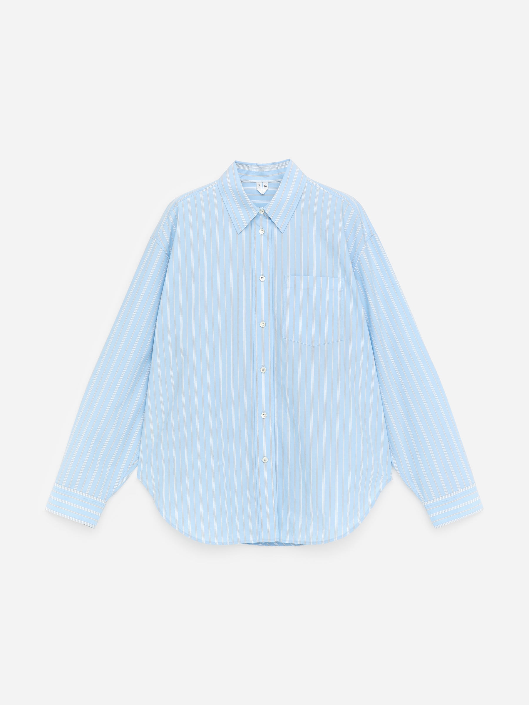 Camiseta de algodón - Azul claro/rayas - Corte estándar - Women - StillMedia/DescriptiveStillLife - 1