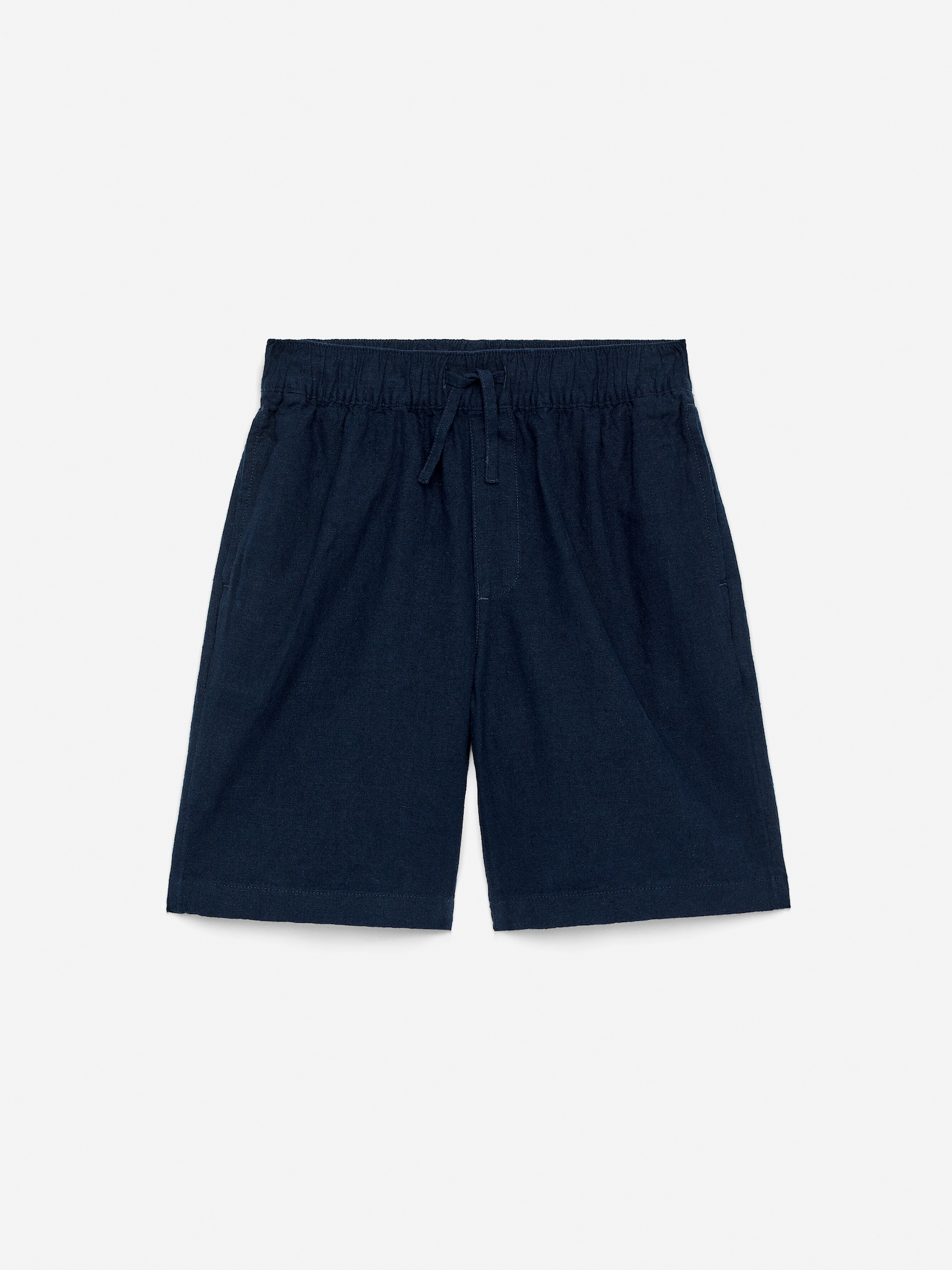 Linen Shorts - Dark Blue/Beige