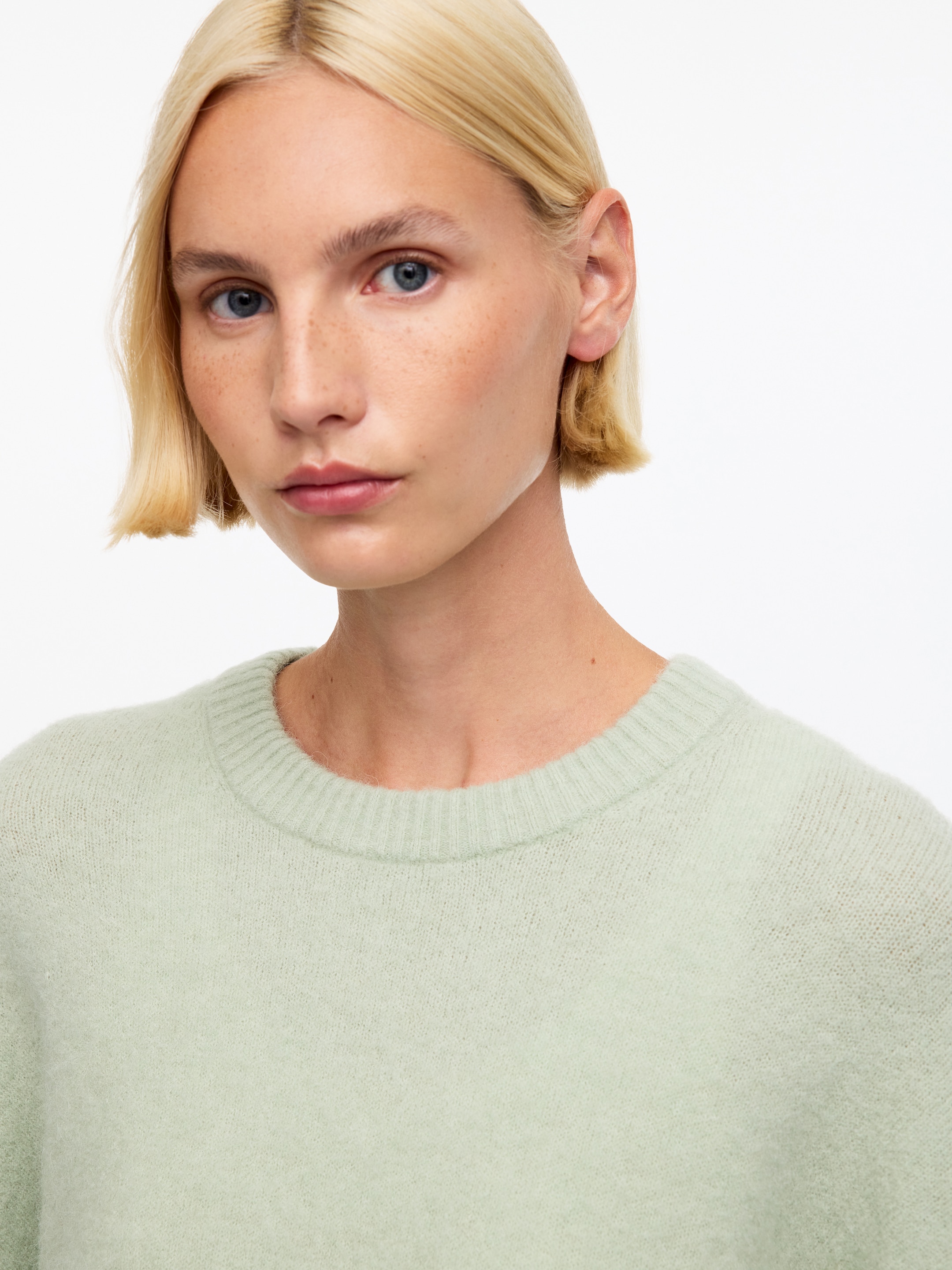 Jersey de mezcla de lana y alpaca - Salvia - Oversized - women - StillMedia/Lookbook - 5